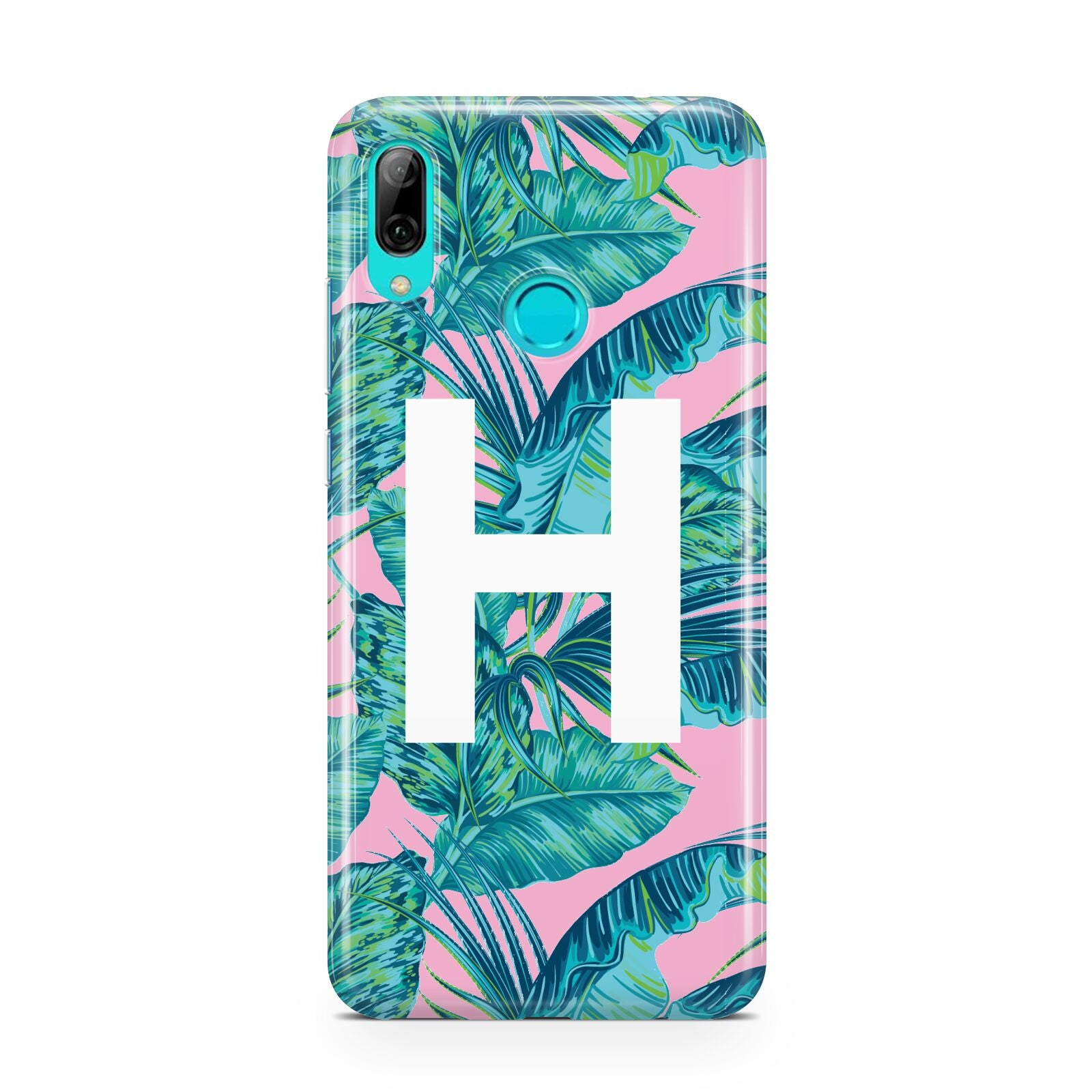 Personalised Tropical Pink and Green Huawei P Smart 2019 Case