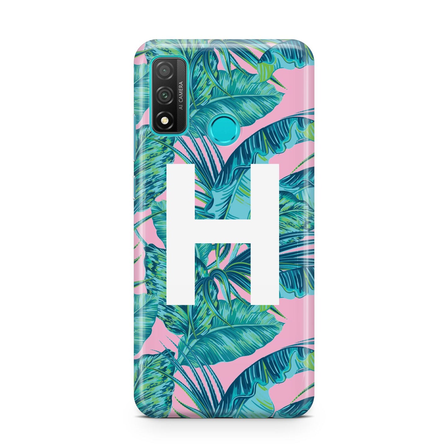 Personalised Tropical Pink and Green Huawei P Smart 2020