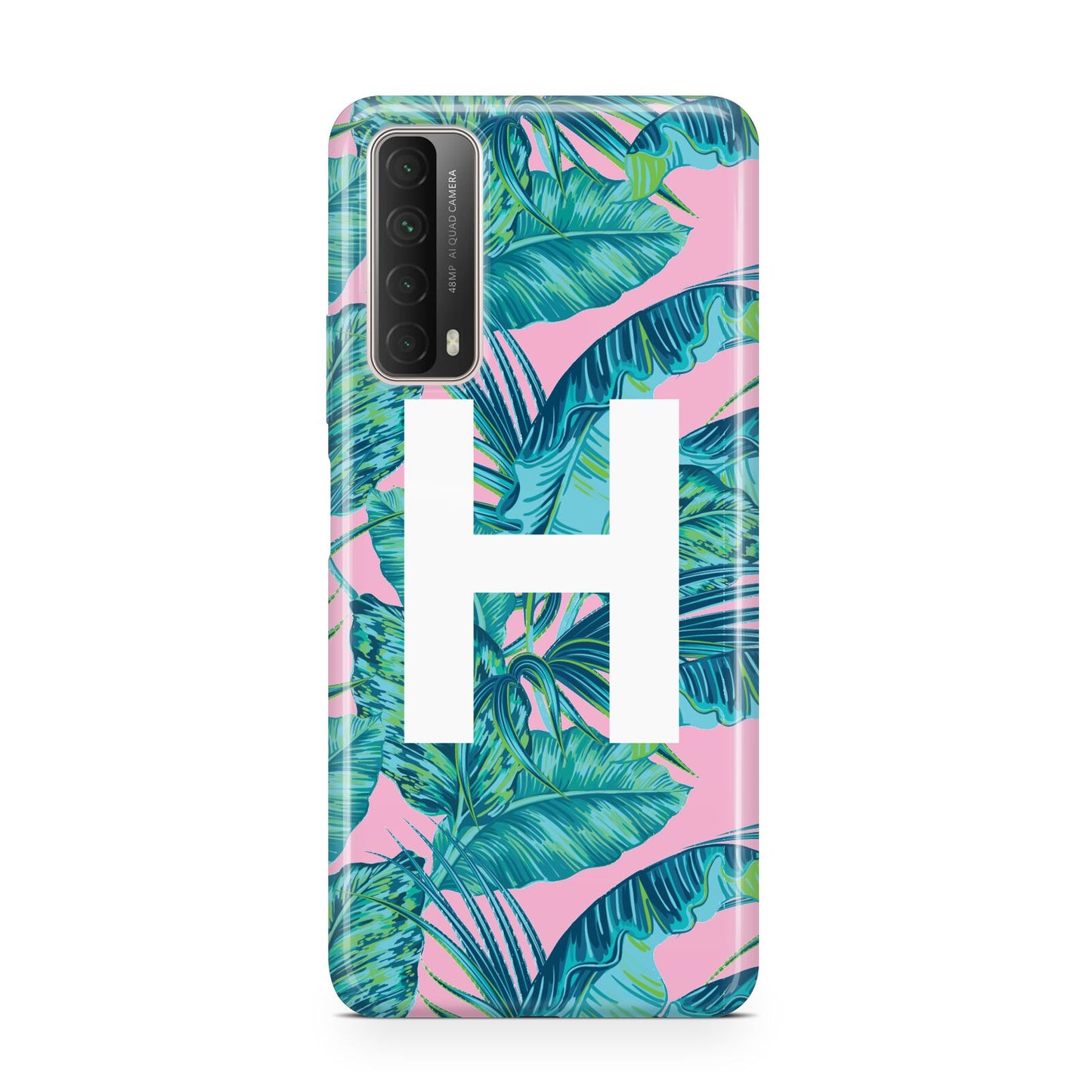 Personalised Tropical Pink and Green Huawei P Smart 2021