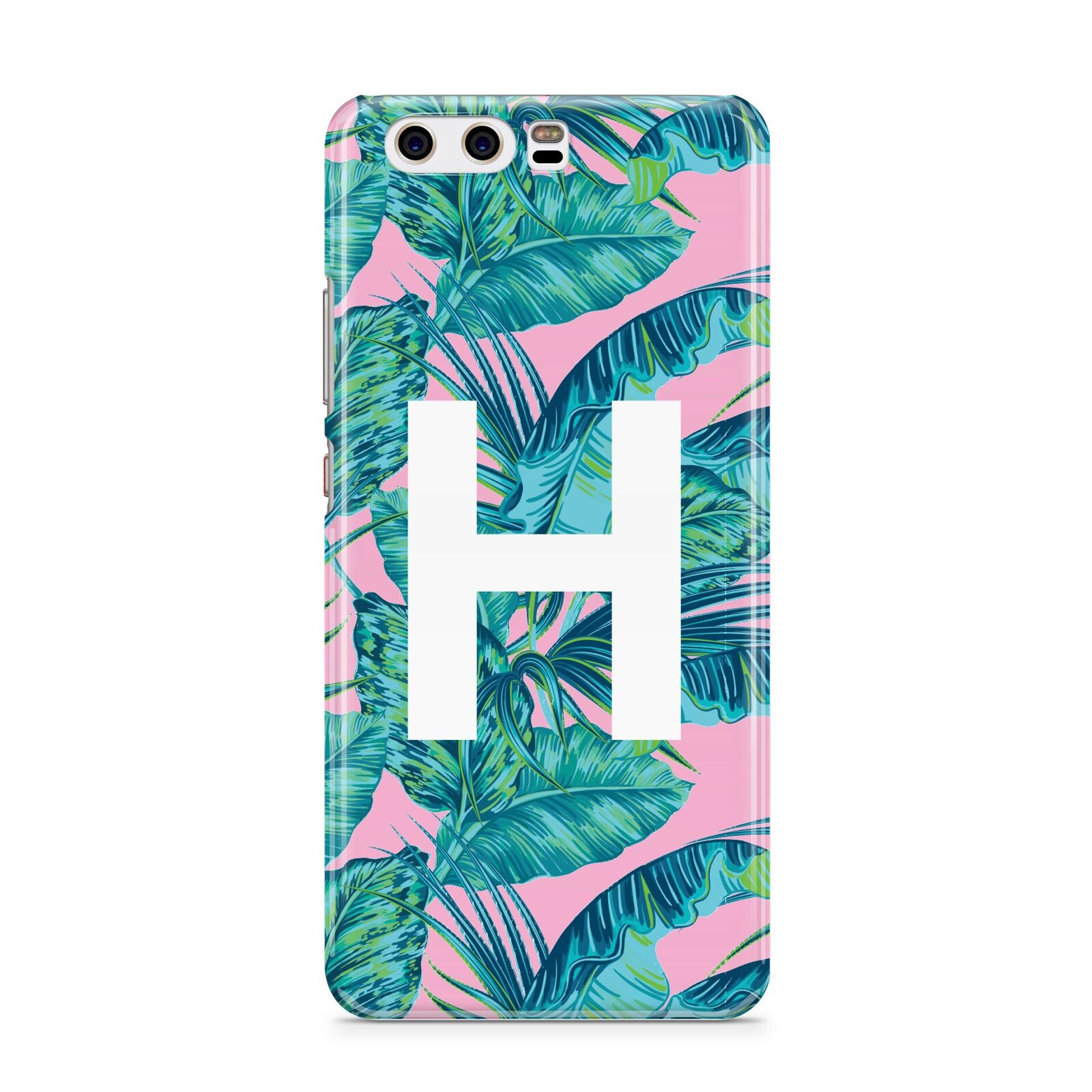 Personalised Tropical Pink and Green Huawei P10 Phone Case