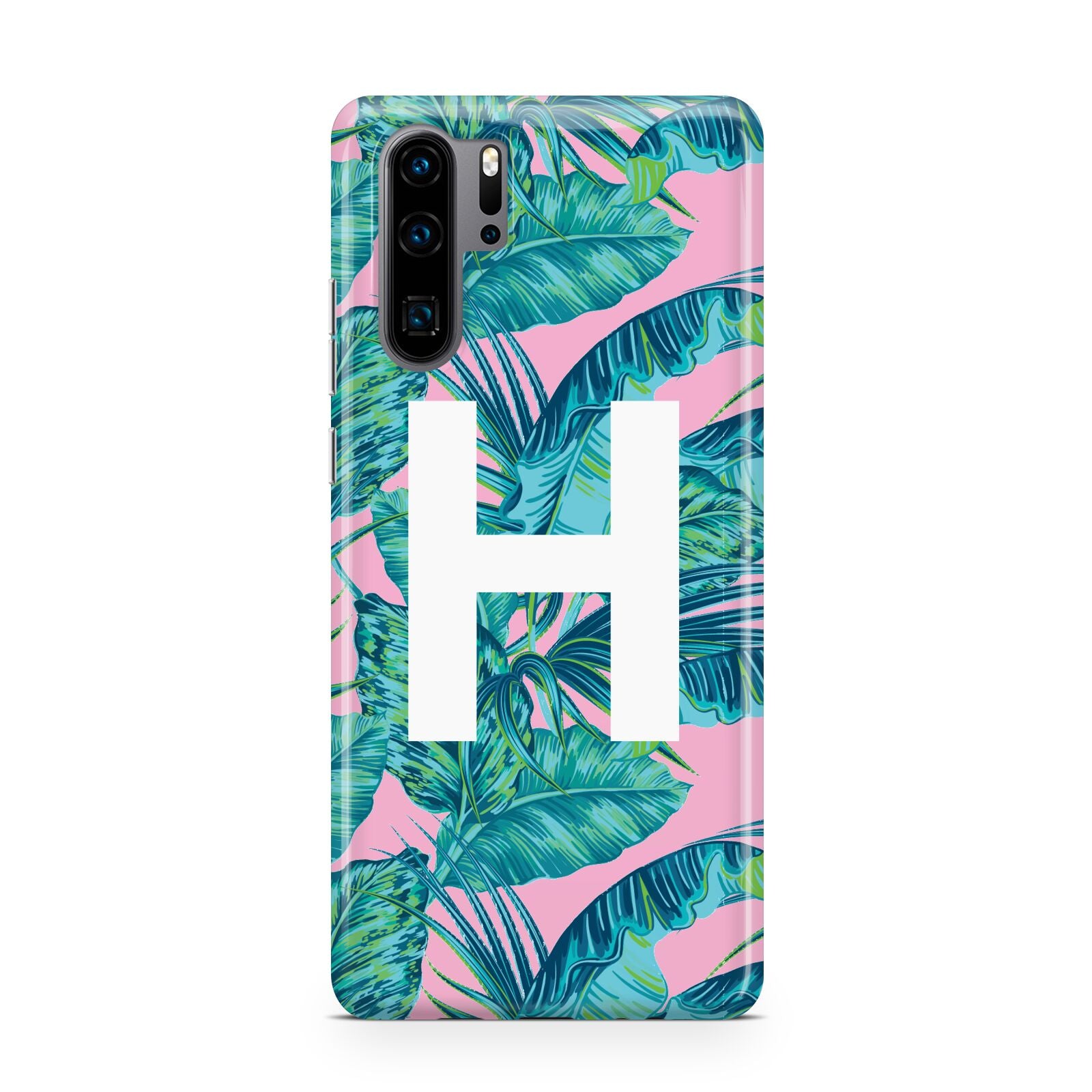 Personalised Tropical Pink and Green Huawei P30 Pro Phone Case