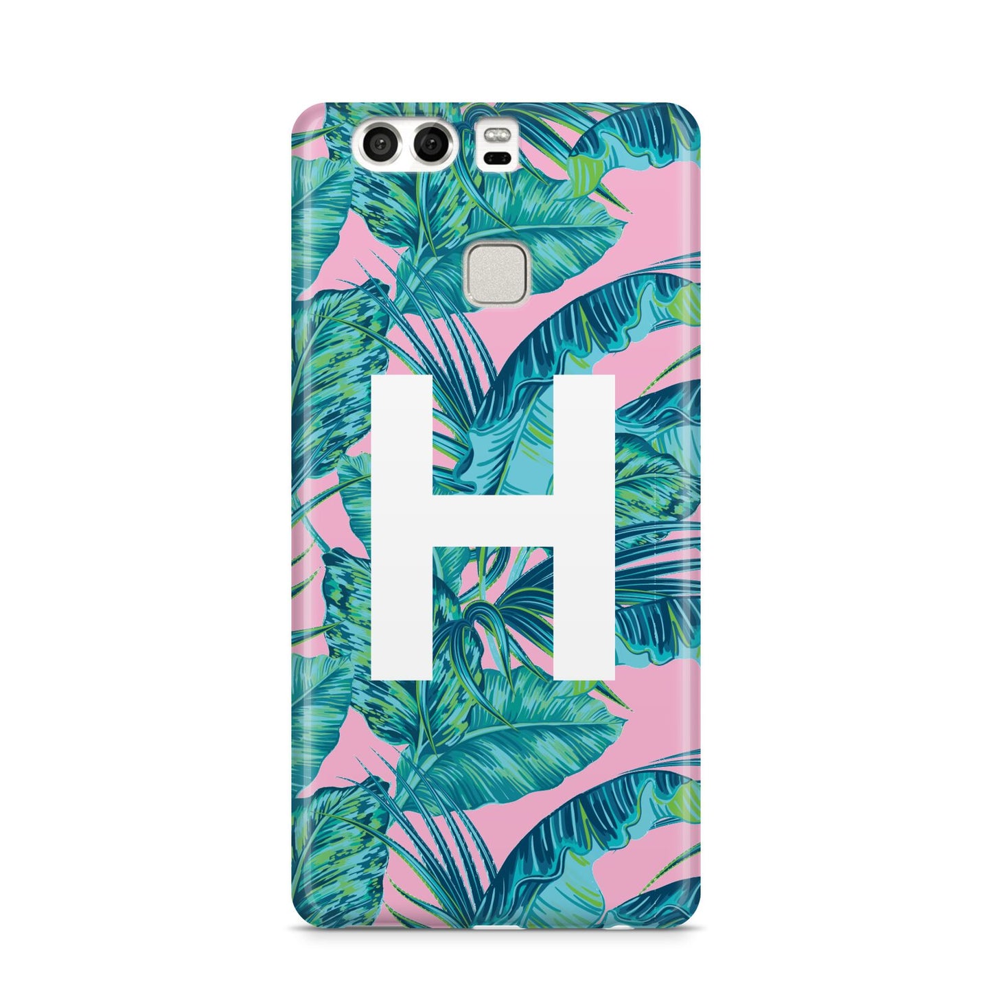 Personalised Tropical Pink and Green Huawei P9 Case