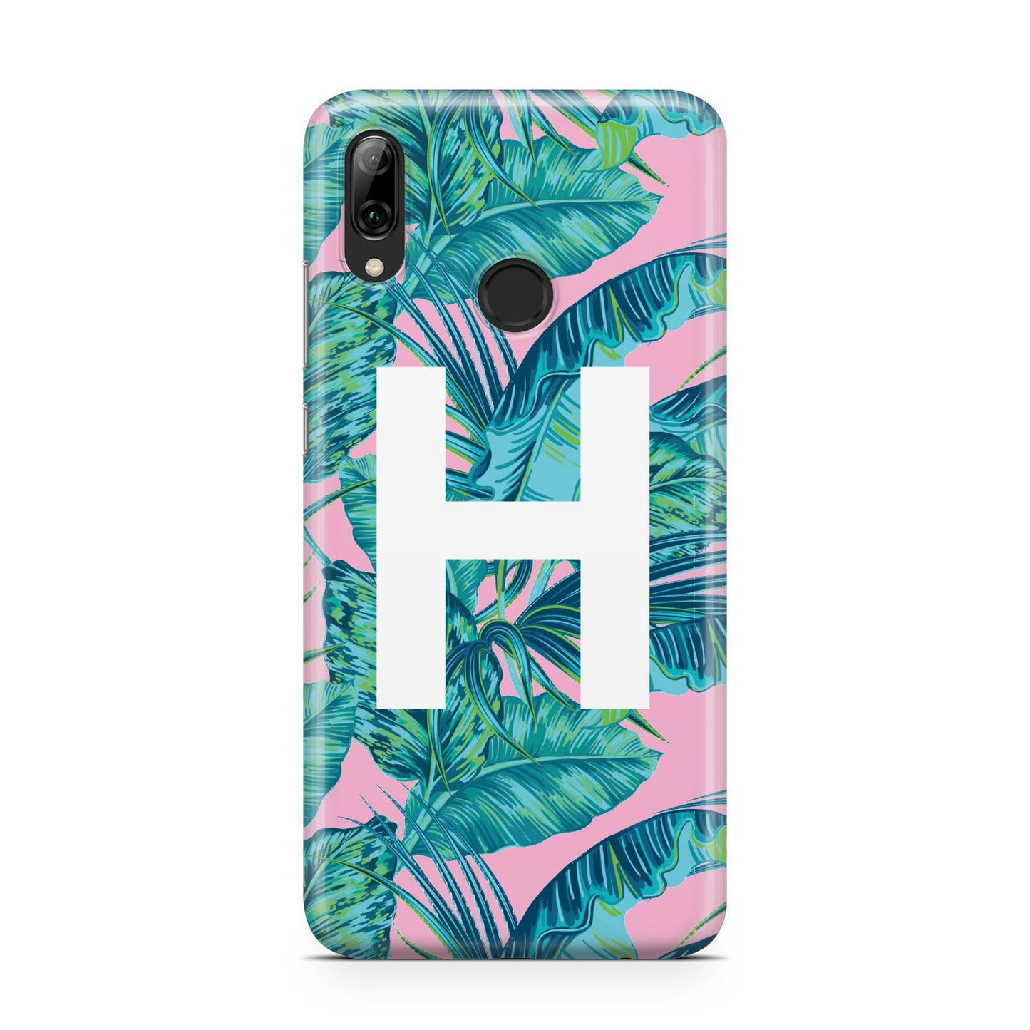 Personalised Tropical Pink and Green Huawei Y7 2019