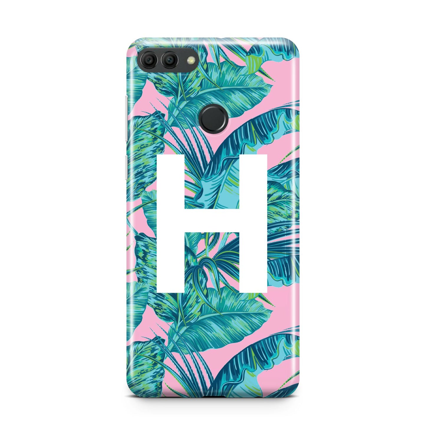 Personalised Tropical Pink and Green Huawei Y9 2018