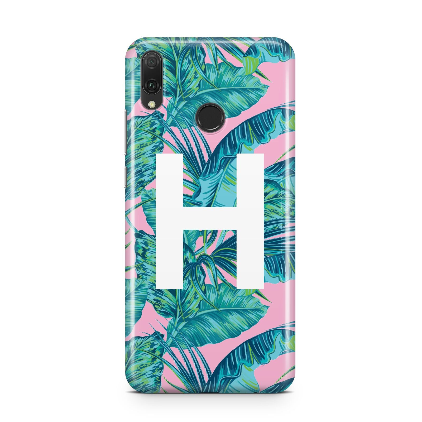 Personalised Tropical Pink and Green Huawei Y9 2019