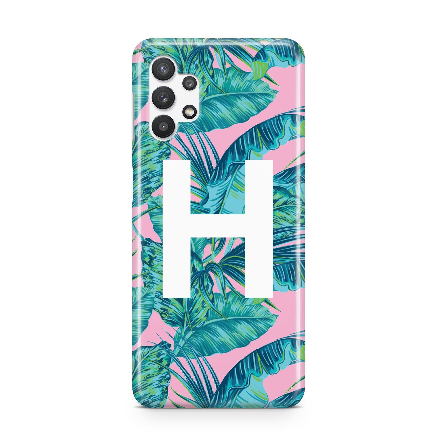 Personalised Tropical Pink and Green Samsung A32 5G Case