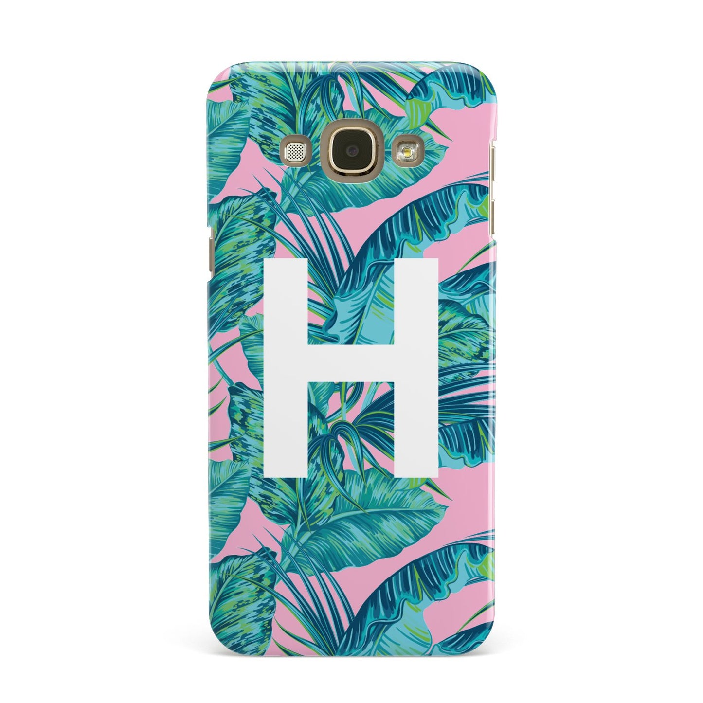 Personalised Tropical Pink and Green Samsung Galaxy A8 Case