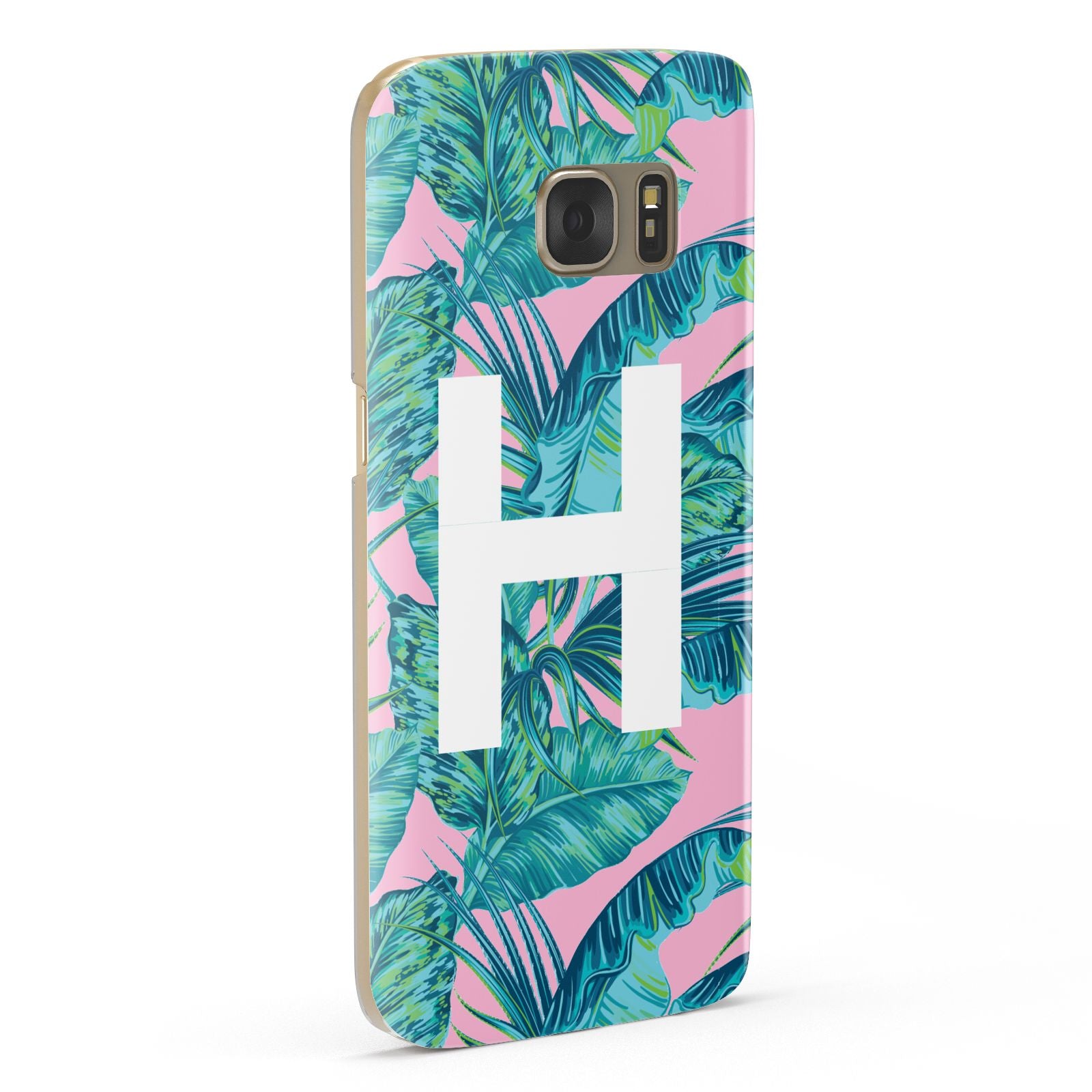 Personalised Tropical Pink and Green Samsung Galaxy Case Fourty Five Degrees