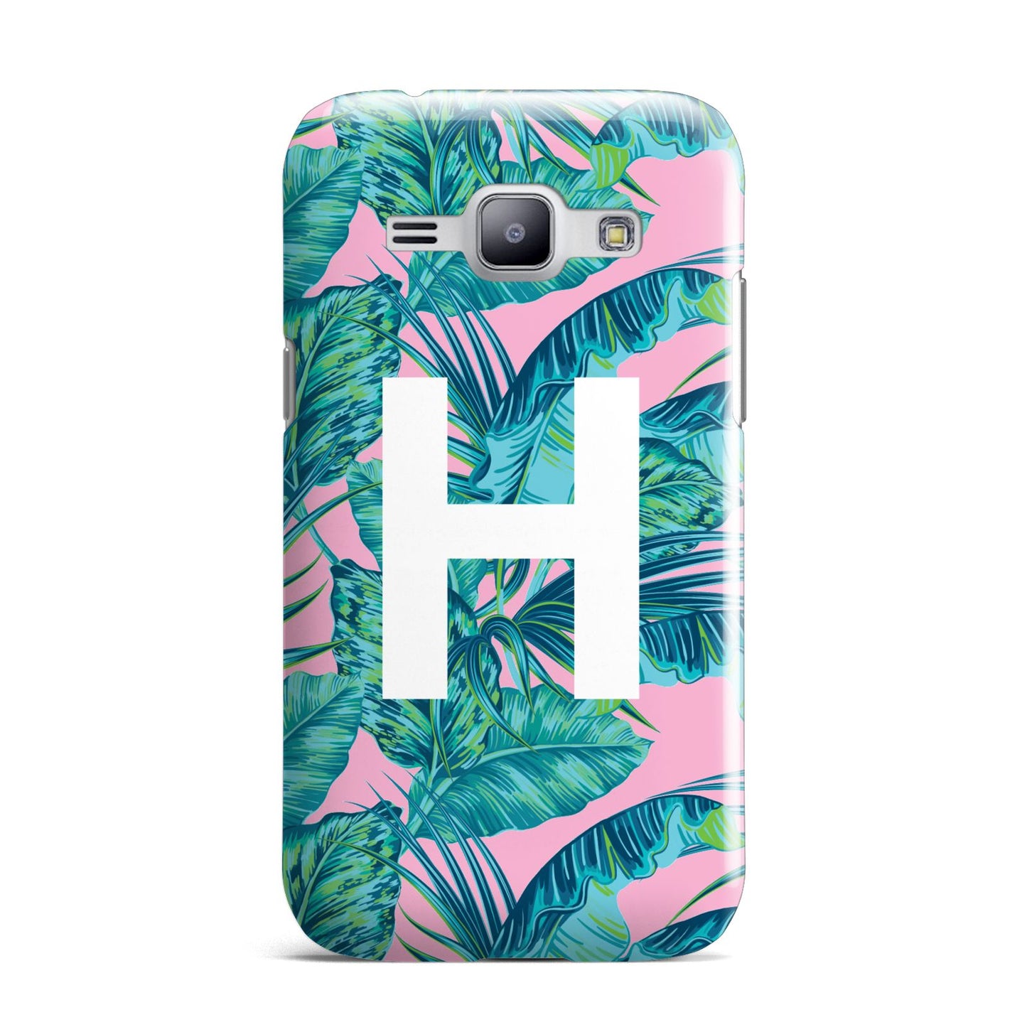 Personalised Tropical Pink and Green Samsung Galaxy J1 2015 Case