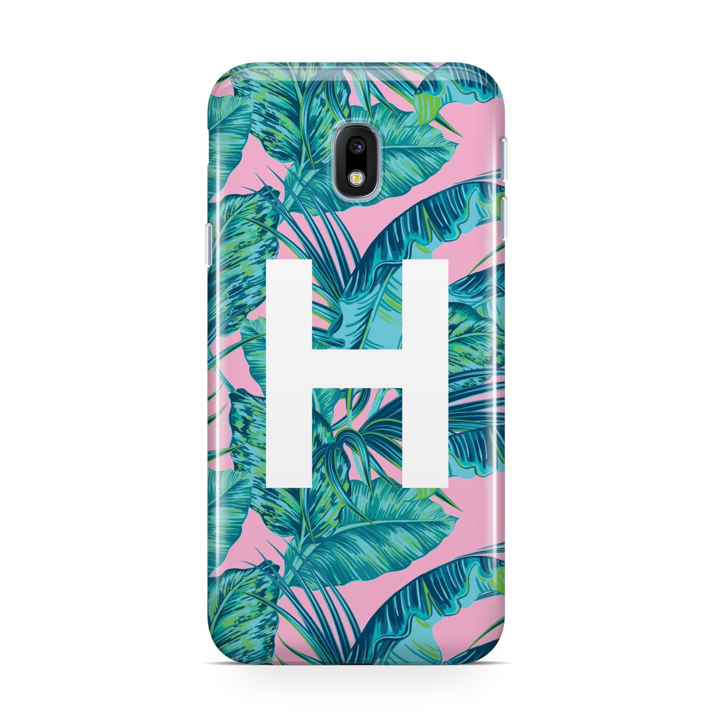 Personalised Tropical Pink and Green Samsung Galaxy J3 2017 Case