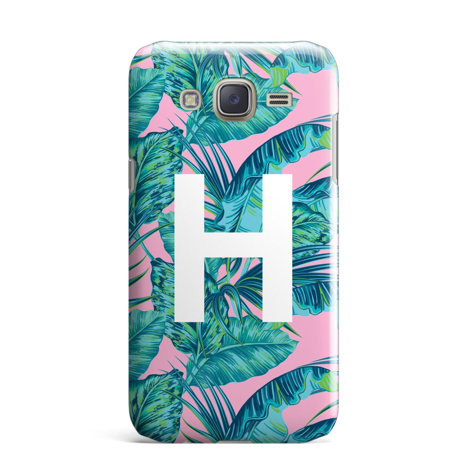 Personalised Tropical Pink and Green Samsung Galaxy J7 Case