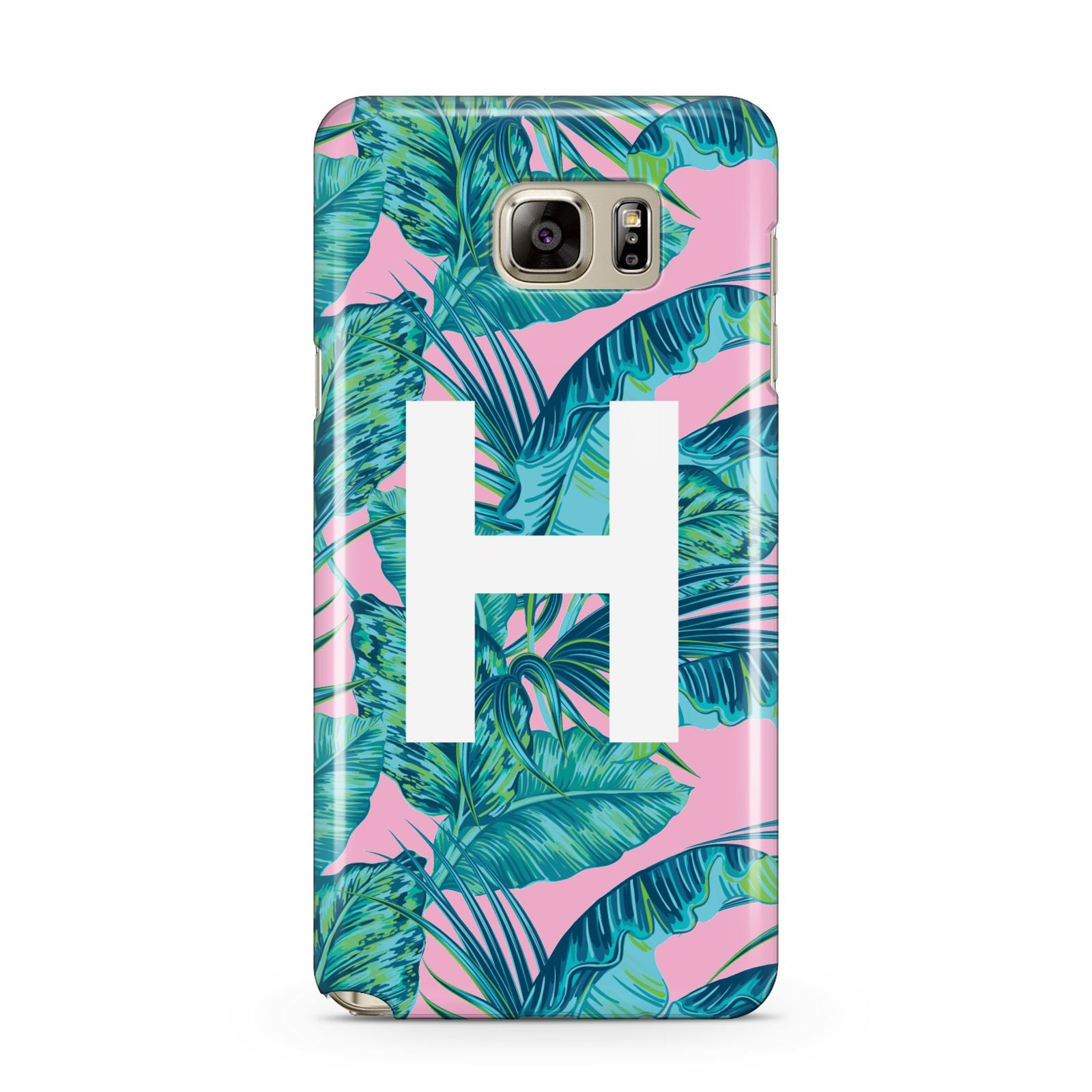 Personalised Tropical Pink and Green Samsung Galaxy Note 5 Case