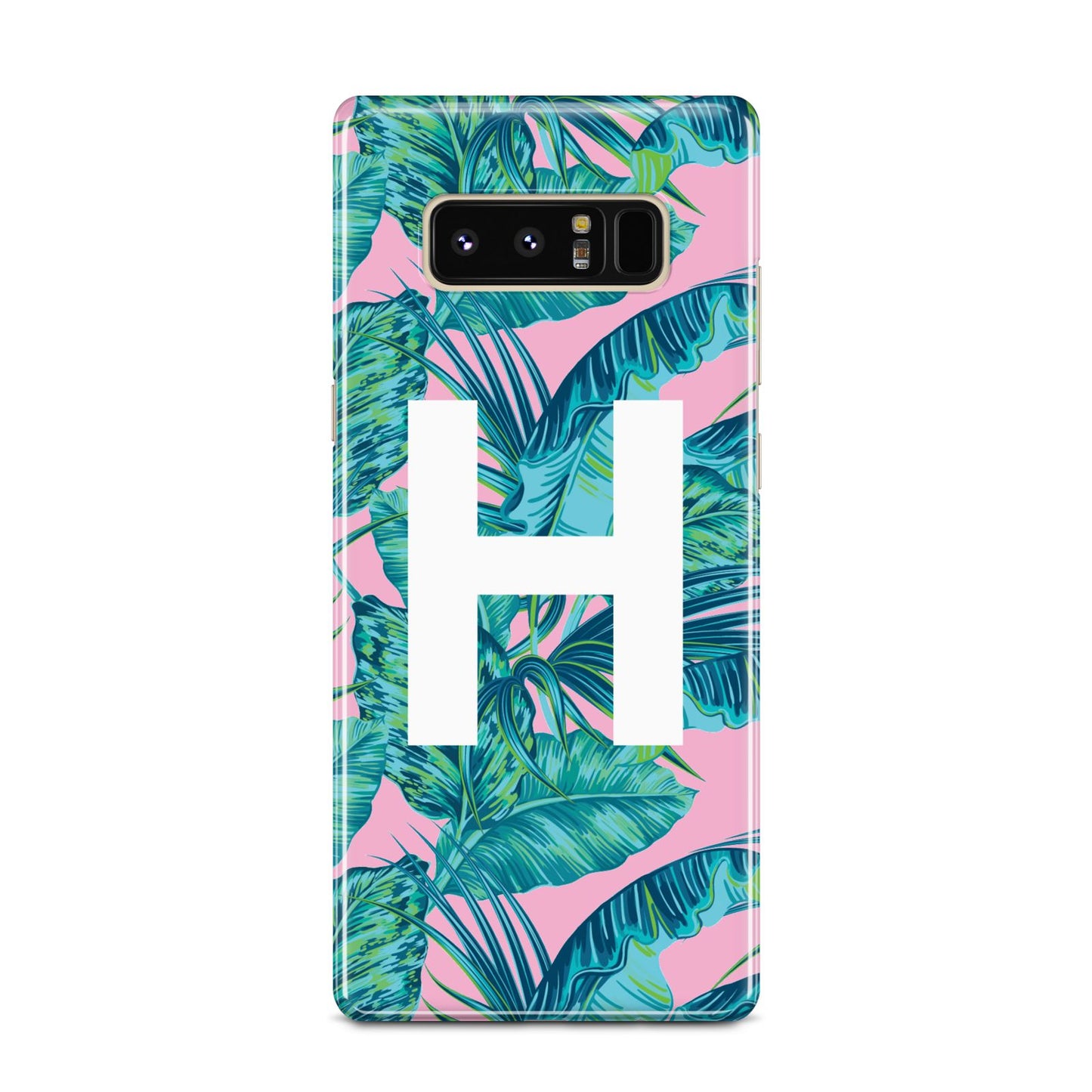 Personalised Tropical Pink and Green Samsung Galaxy Note 8 Case