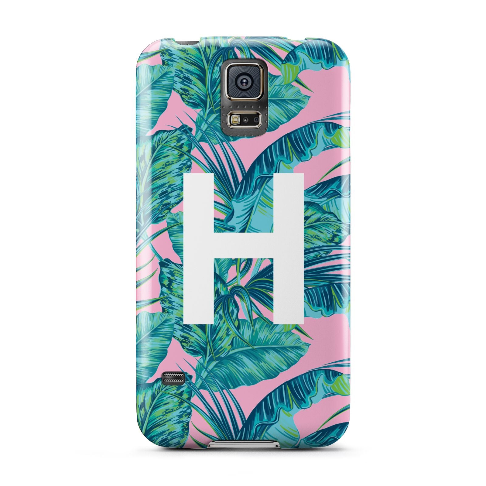 Personalised Tropical Pink and Green Samsung Galaxy S5 Case