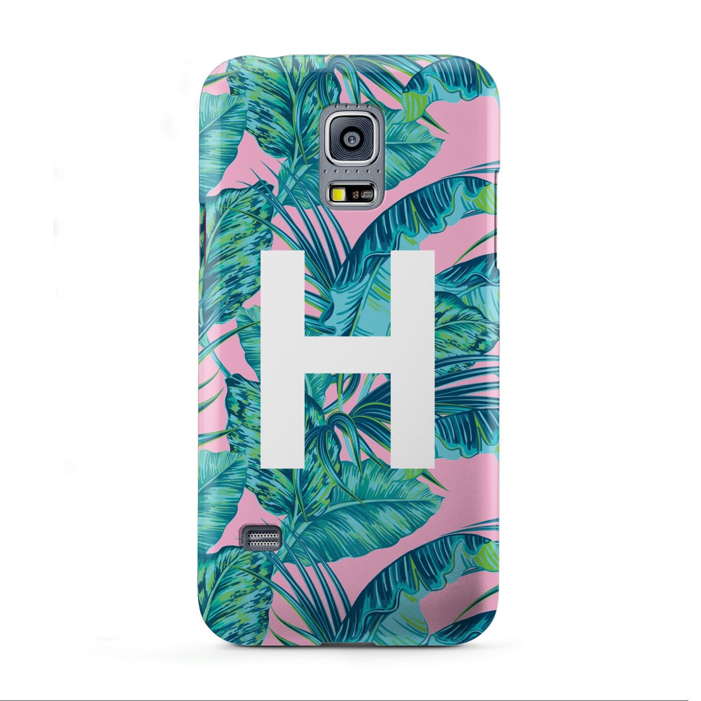 Personalised Tropical Pink and Green Samsung Galaxy S5 Mini Case