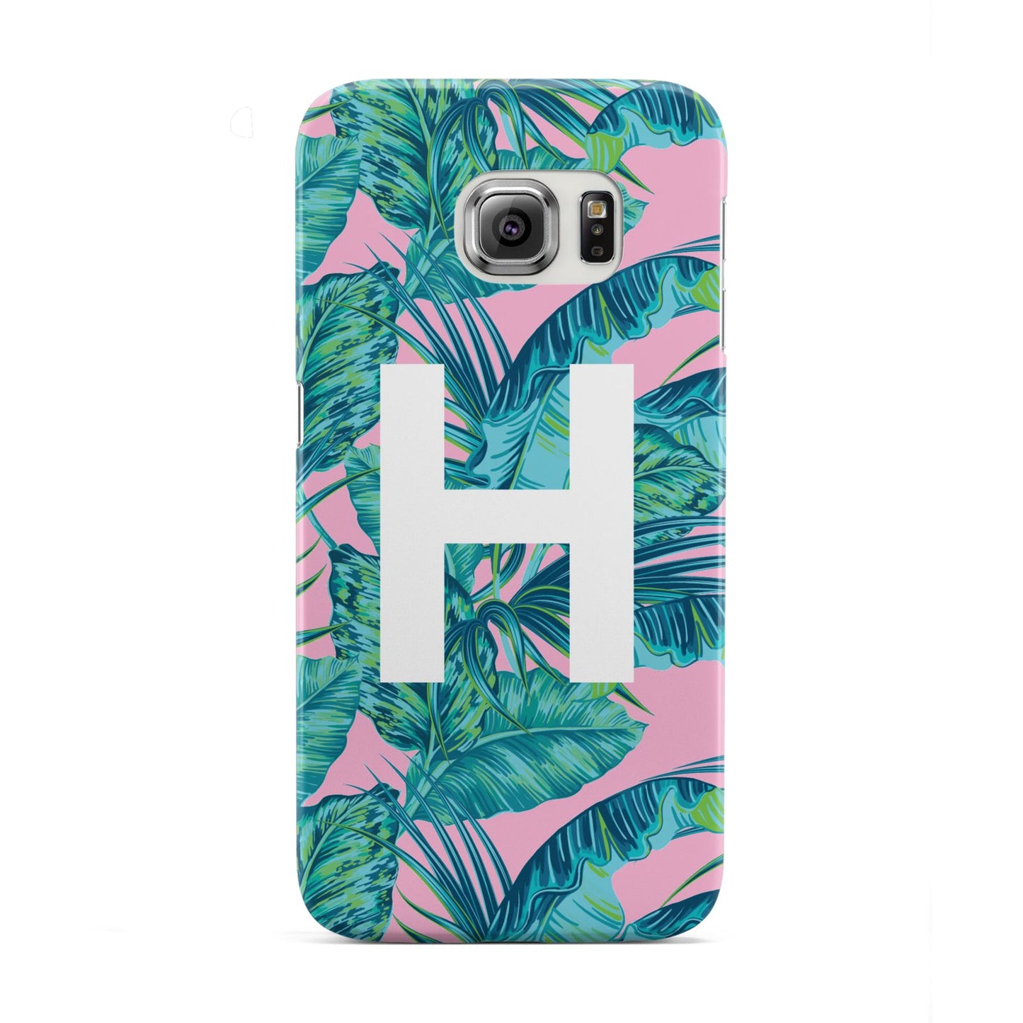 Personalised Tropical Pink and Green Samsung Galaxy S6 Edge Case