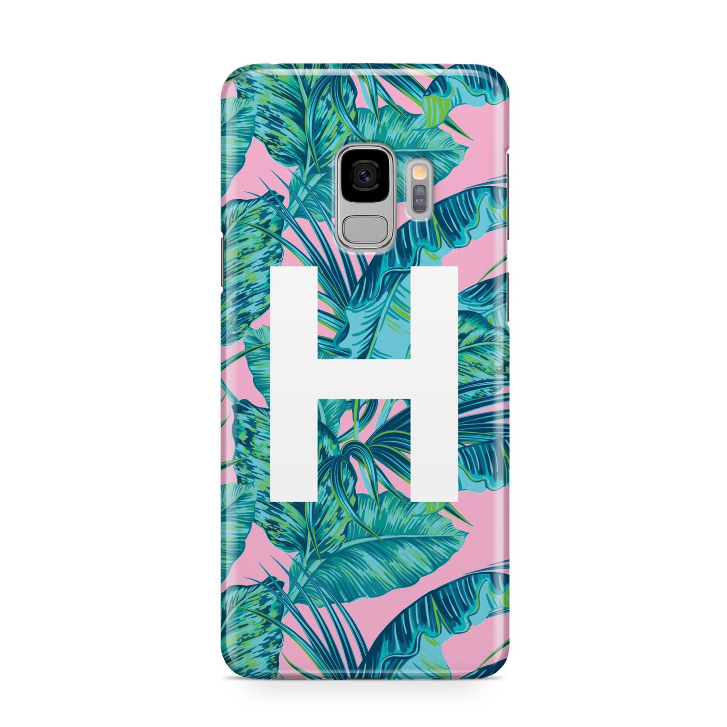 Personalised Tropical Pink and Green Samsung Galaxy S9 Case