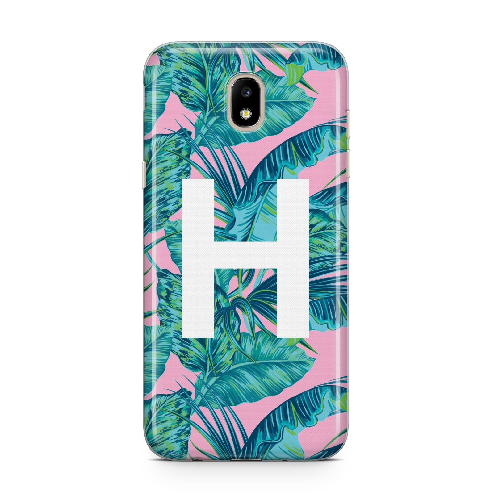 Personalised Tropical Pink and Green Samsung J5 2017 Case