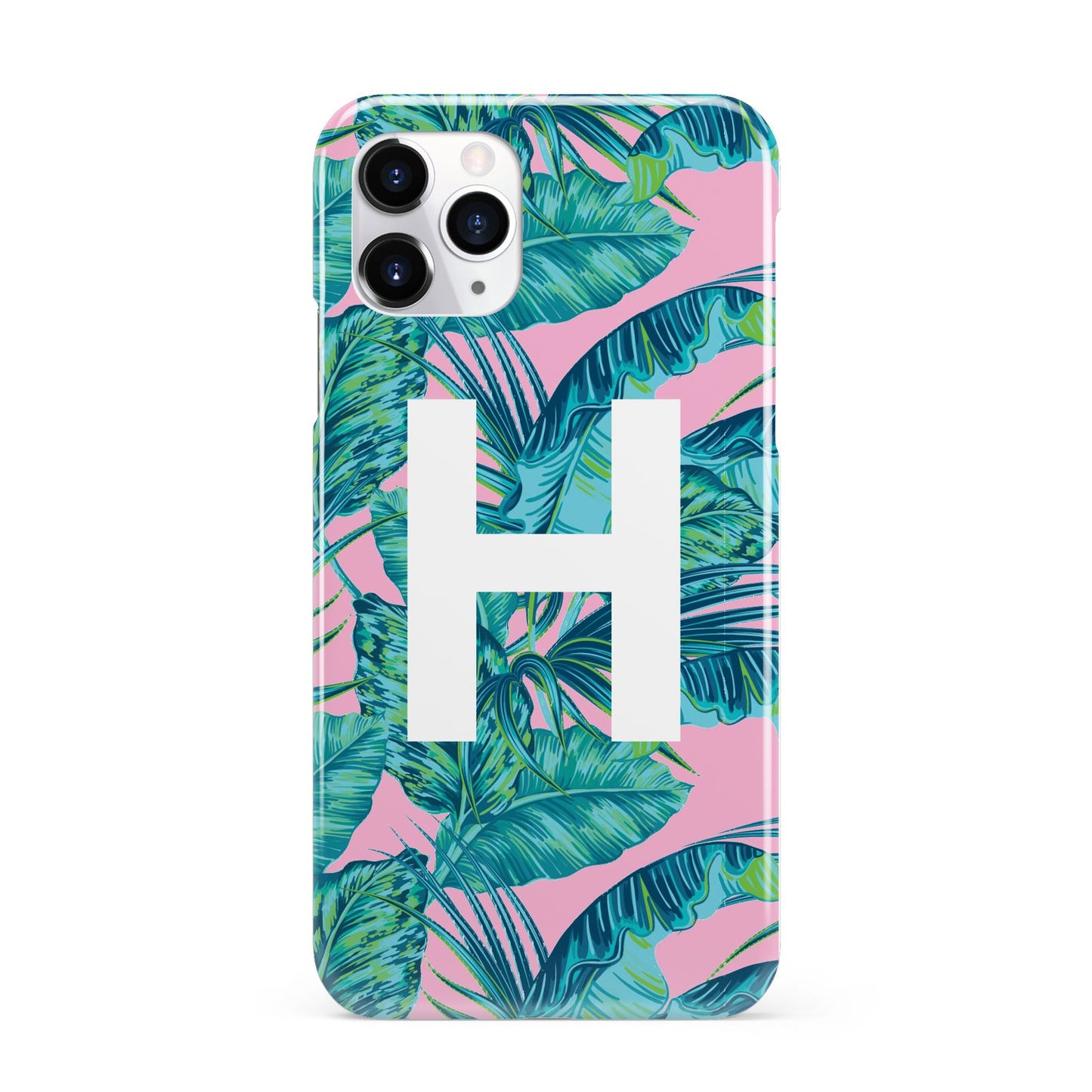 Personalised Tropical Pink and Green iPhone 11 Pro 3D Snap Case