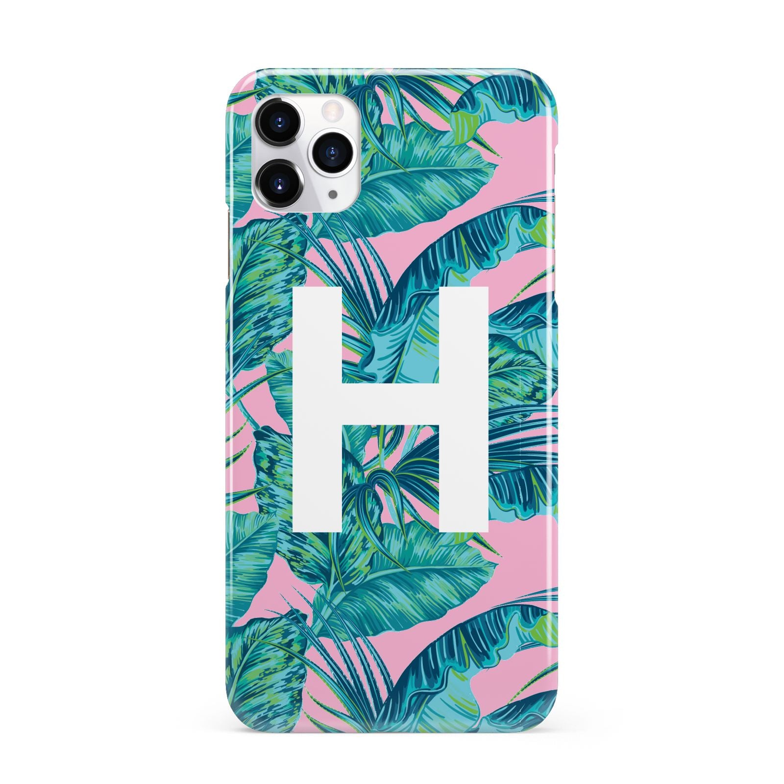 Personalised Tropical Pink and Green iPhone 11 Pro Max 3D Snap Case