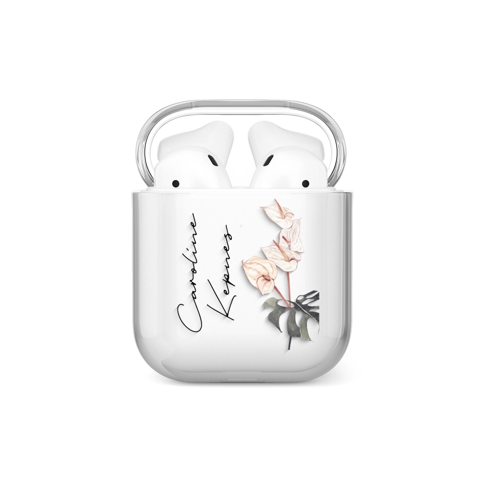 Personalised Tropical Plant AirPods Case