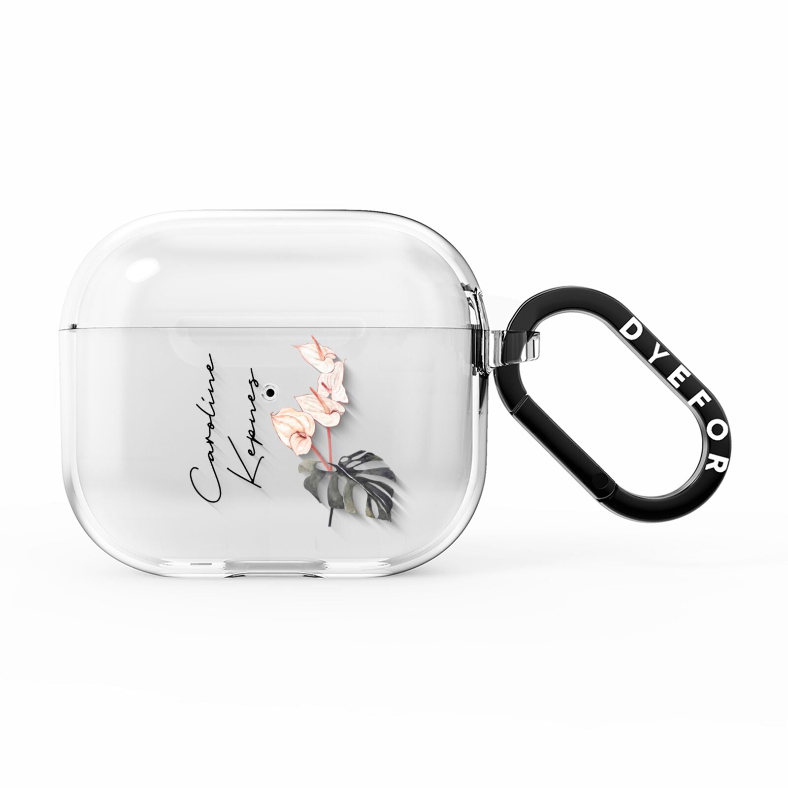 Personalised Tropical Plant AirPods Clear Case 3rd Gen