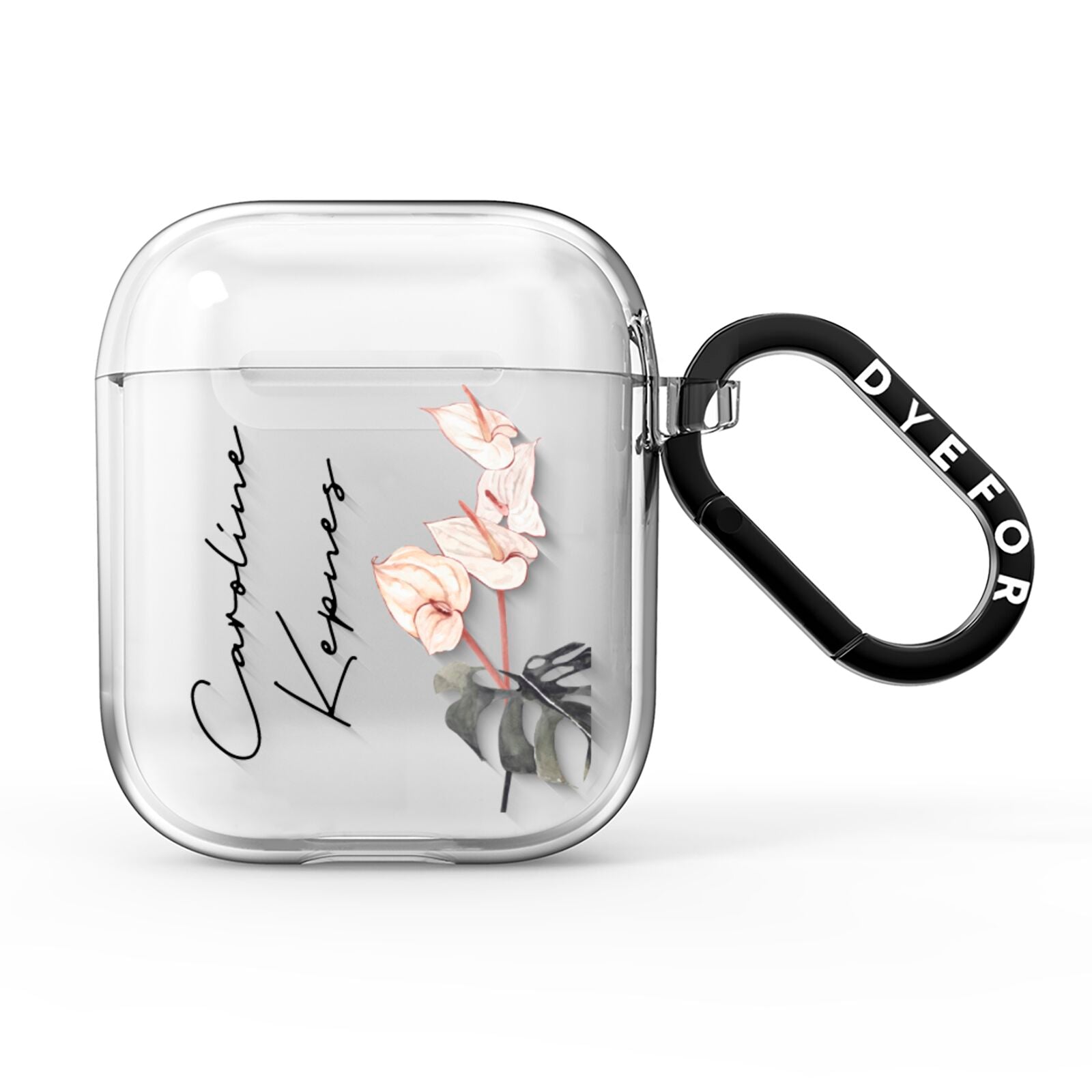 Personalised Tropical Plant AirPods Clear Case