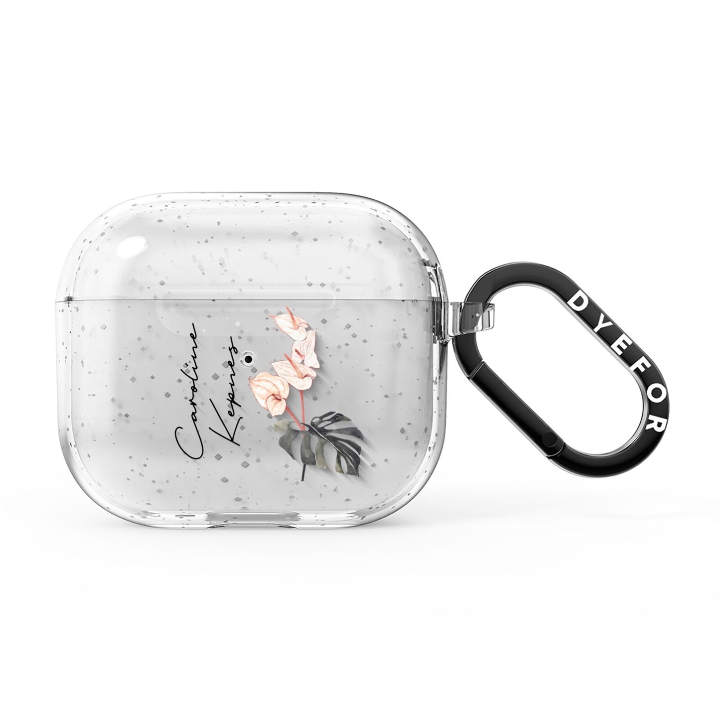 Personalised Tropical Plant AirPods Glitter Case 3rd Gen