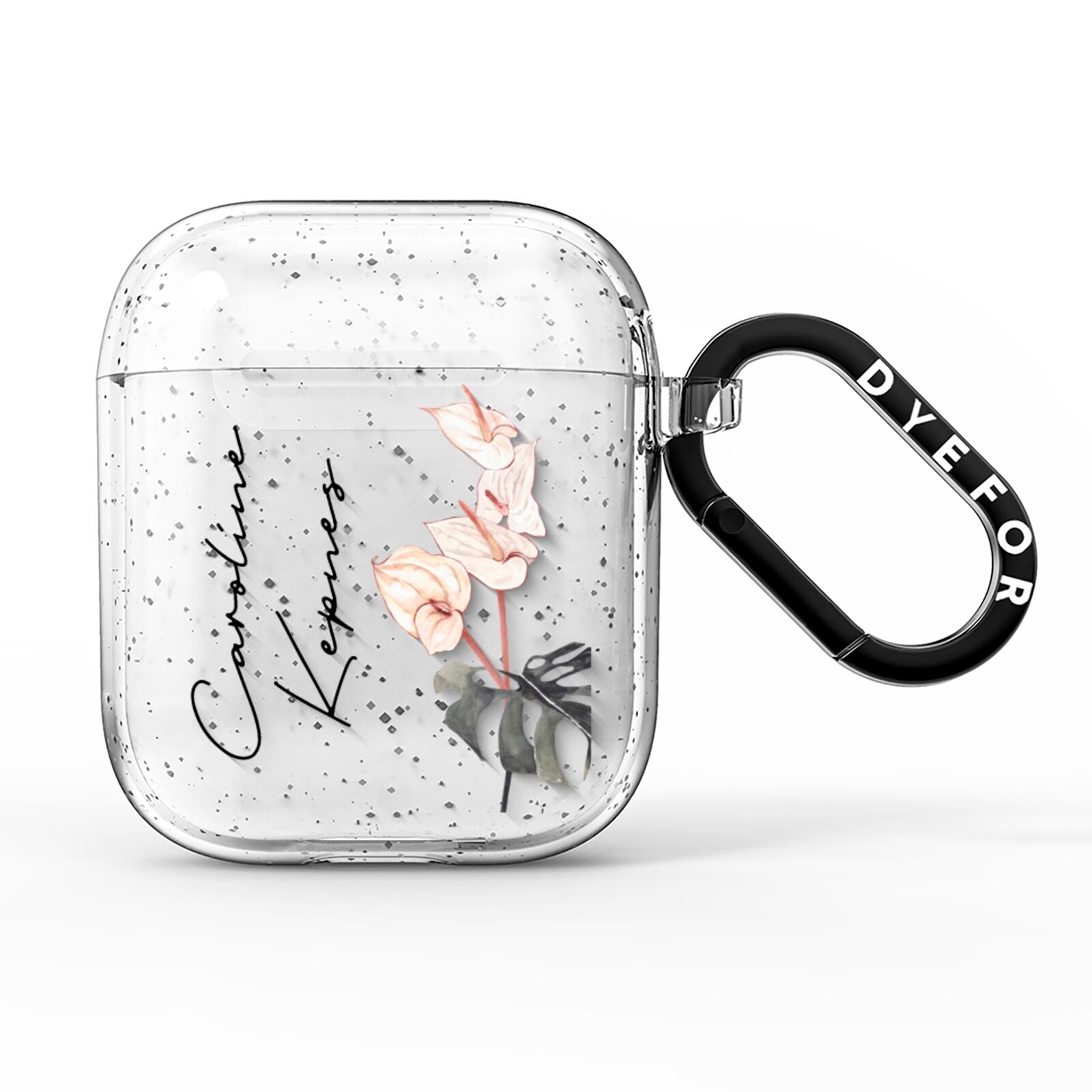 Personalised Tropical Plant AirPods Glitter Case