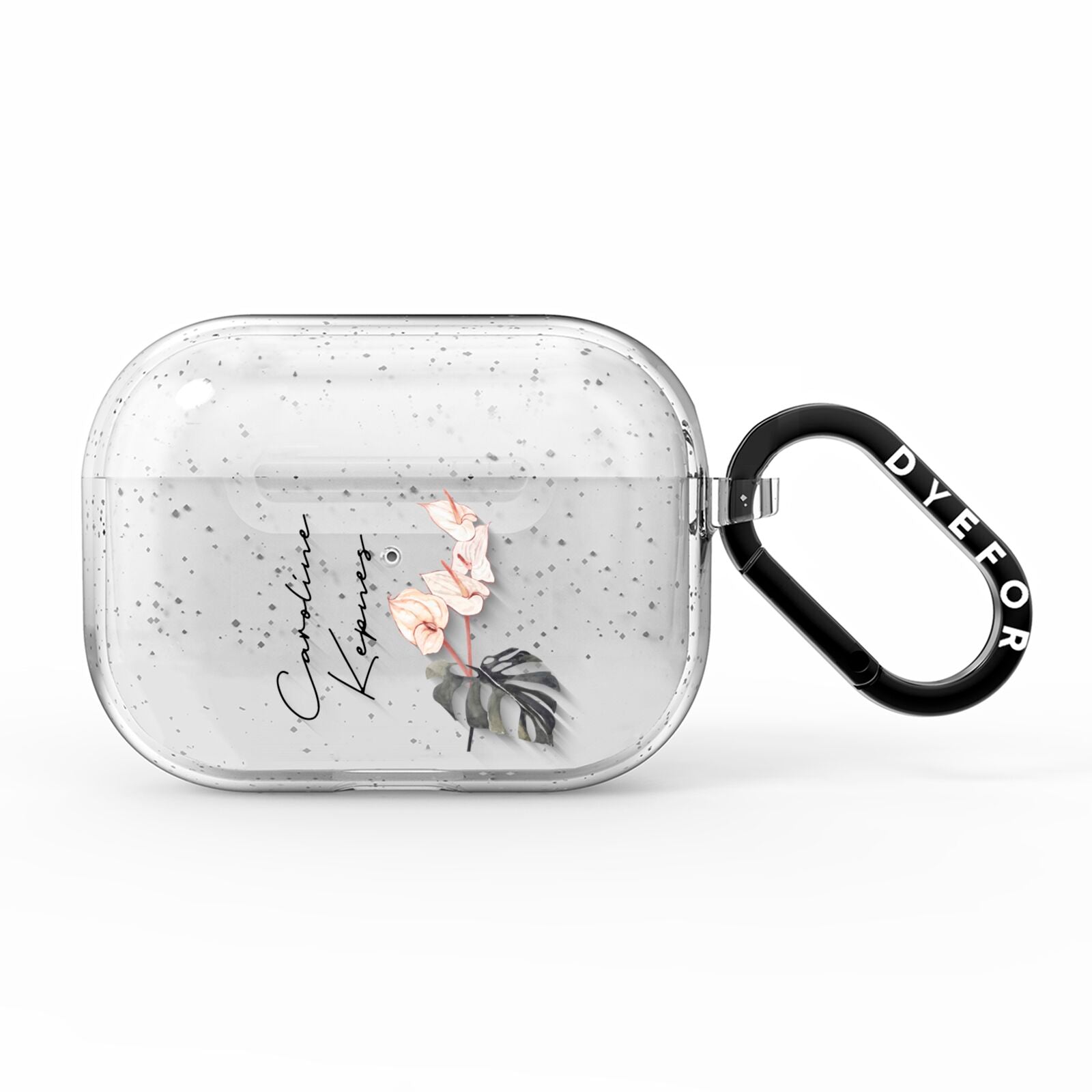 Personalised Tropical Plant AirPods Pro Glitter Case