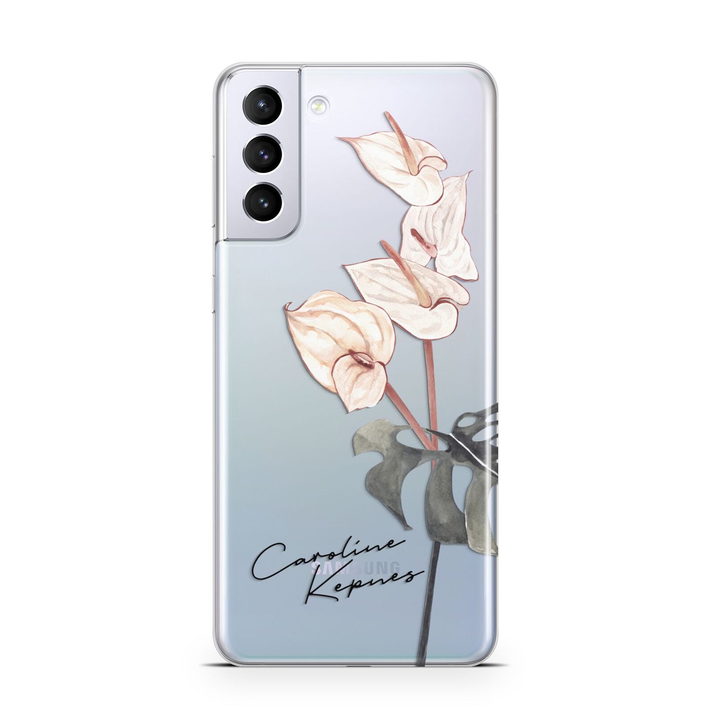 Personalised Tropical Plant Samsung S21 Plus Case