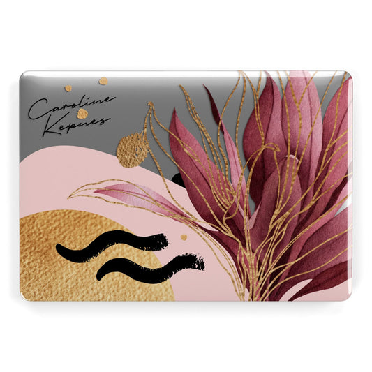 Personalised Tropical Red Leaf Apple MacBook Case