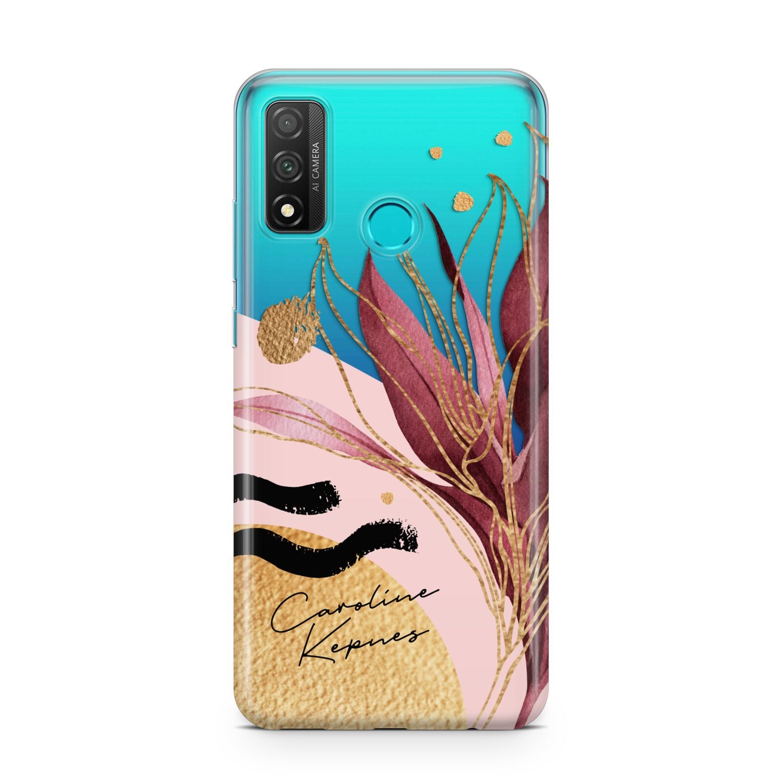 Personalised Tropical Red Leaf Huawei P Smart 2020