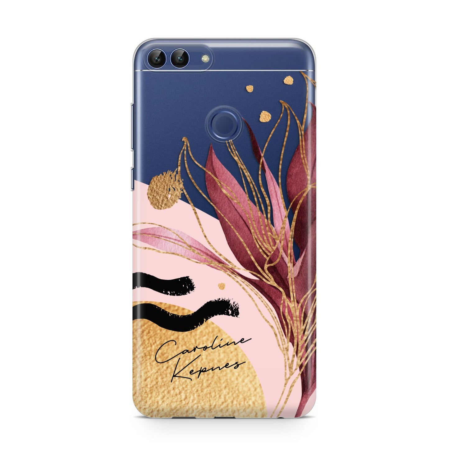 Personalised Tropical Red Leaf Huawei P Smart Case