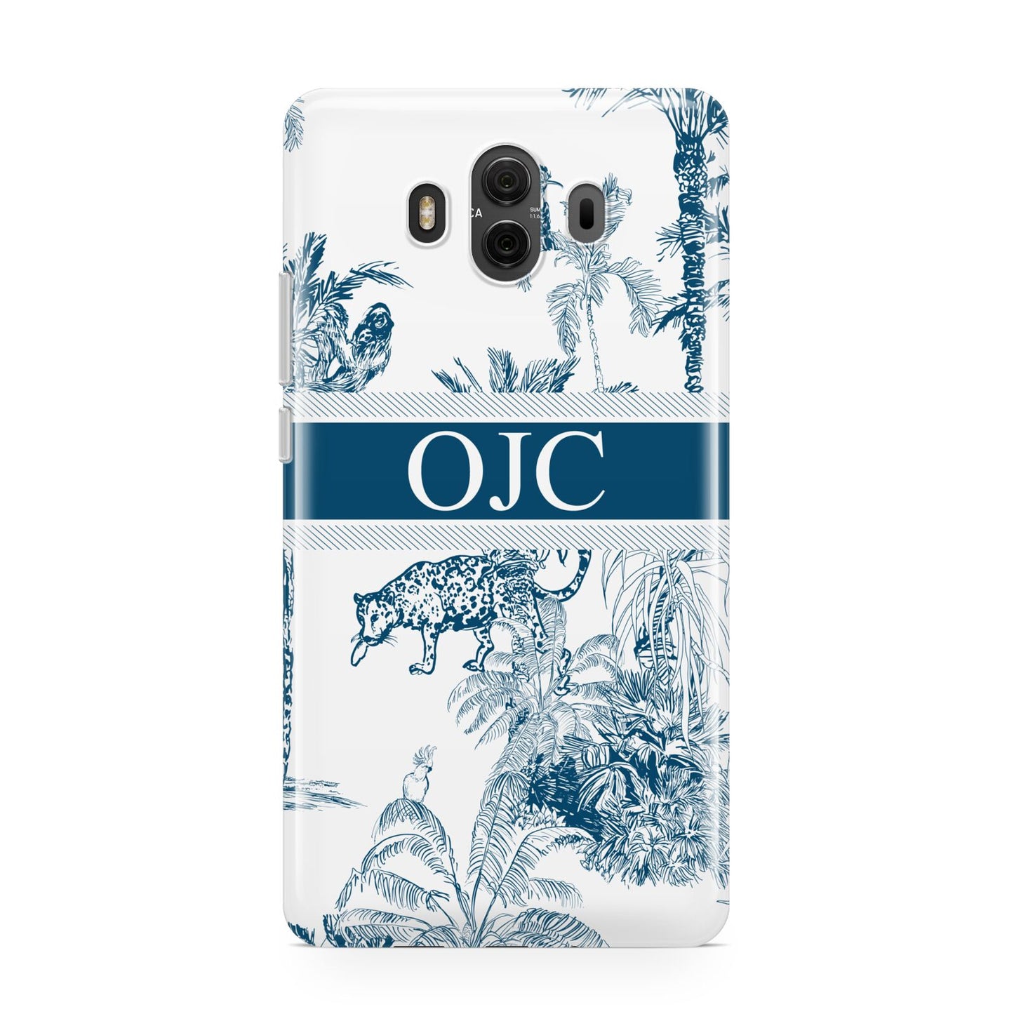 Personalised Tropical Toile Huawei Mate 10 Protective Phone Case