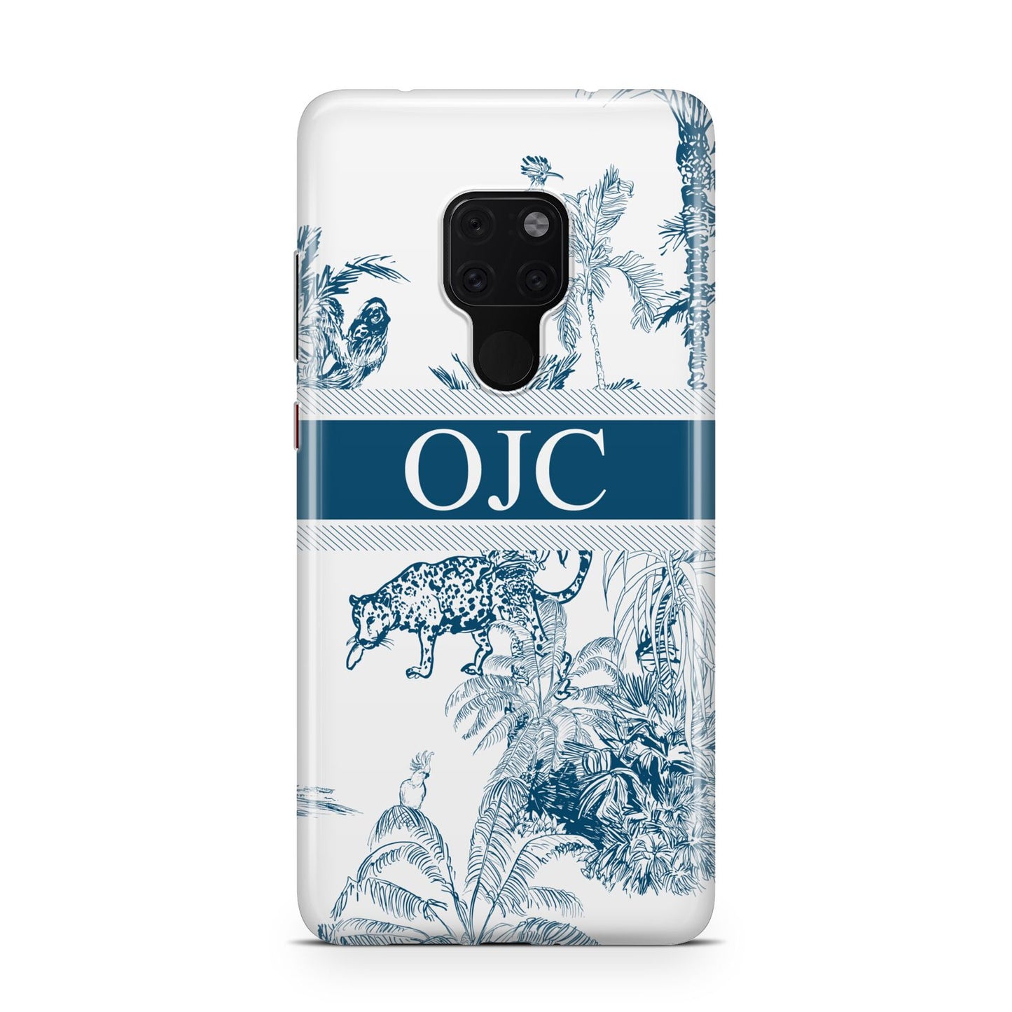 Personalised Tropical Toile Huawei Mate 20 Phone Case