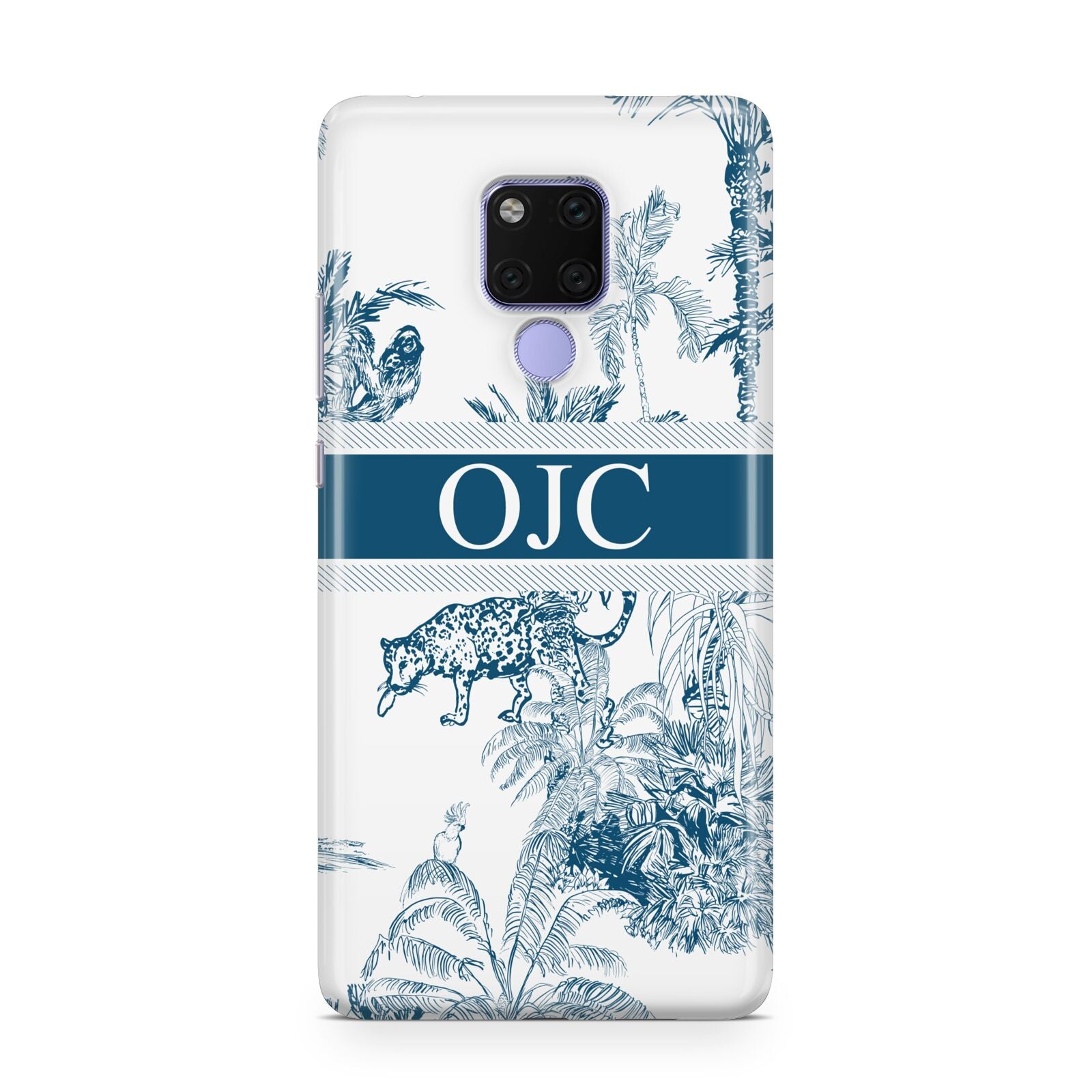 Personalised Tropical Toile Huawei Mate 20X Phone Case