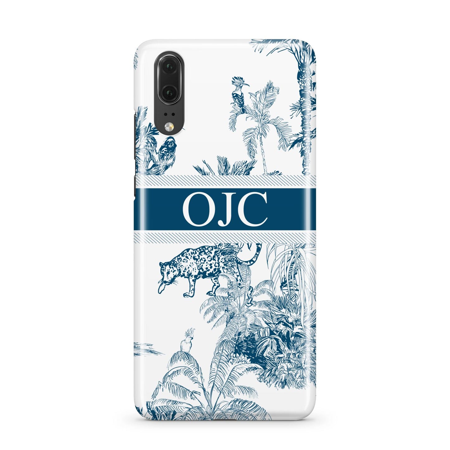 Personalised Tropical Toile Huawei P20 Phone Case