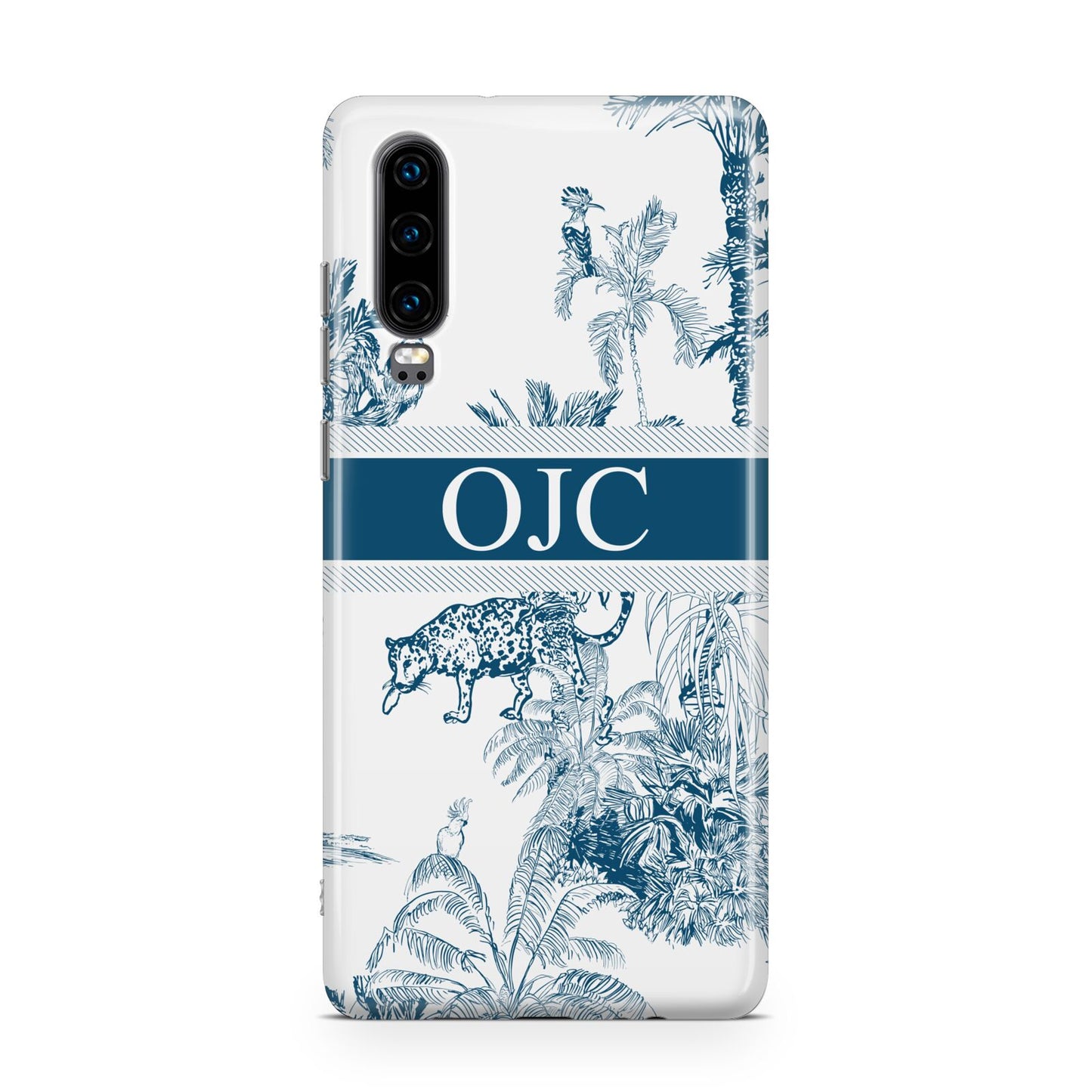 Personalised Tropical Toile Huawei P30 Phone Case