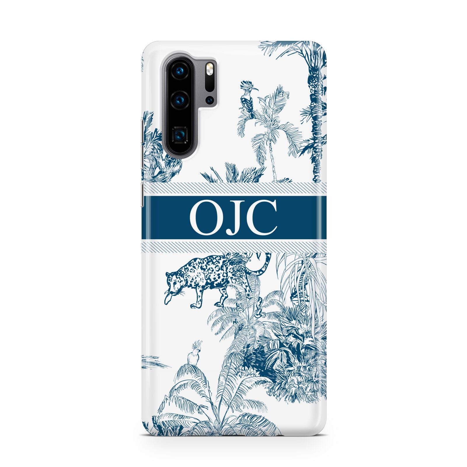 Personalised Tropical Toile Huawei P30 Pro Phone Case