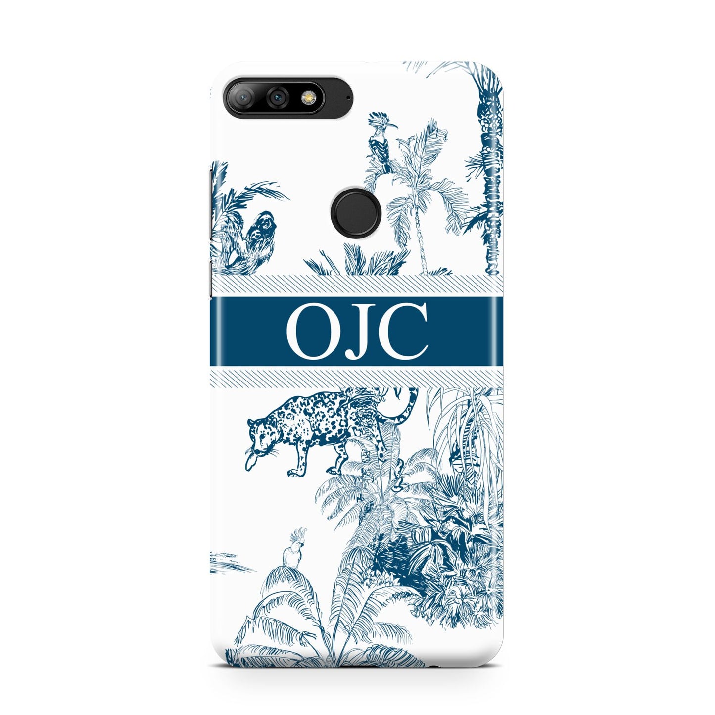 Personalised Tropical Toile Huawei Y7 2018