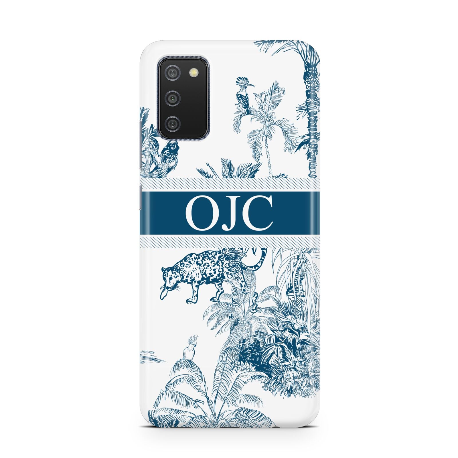 Personalised Tropical Toile Samsung A02s Case