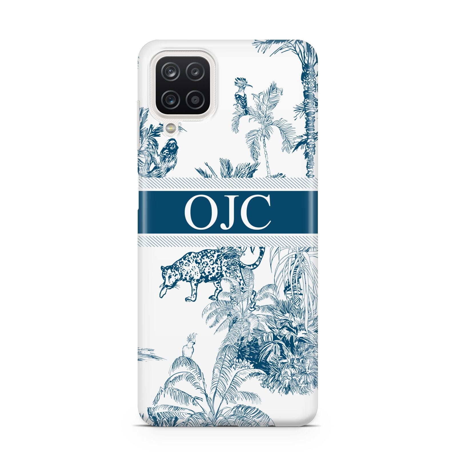 Personalised Tropical Toile Samsung A12 Case