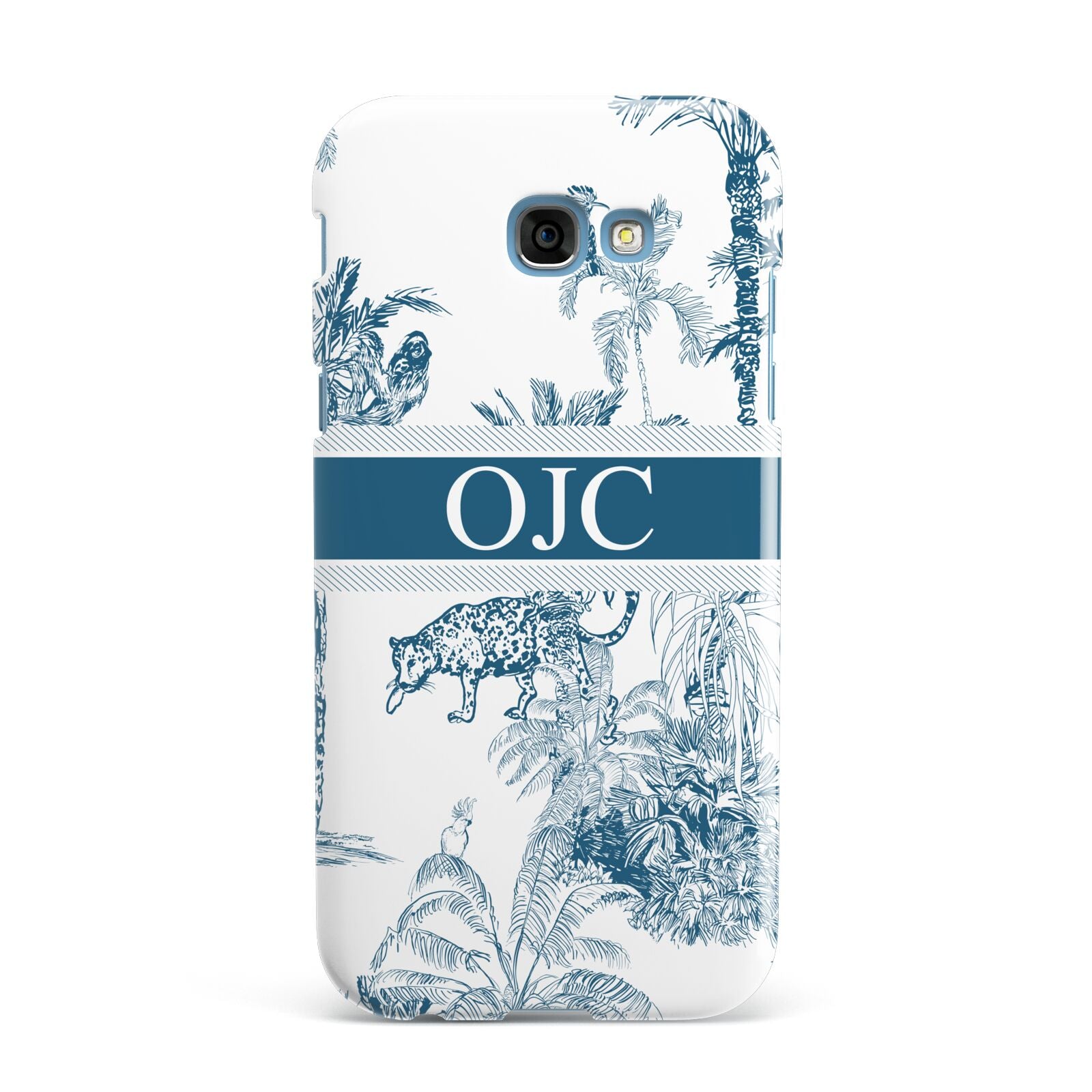 Personalised Tropical Toile Samsung Galaxy A7 2017 Case