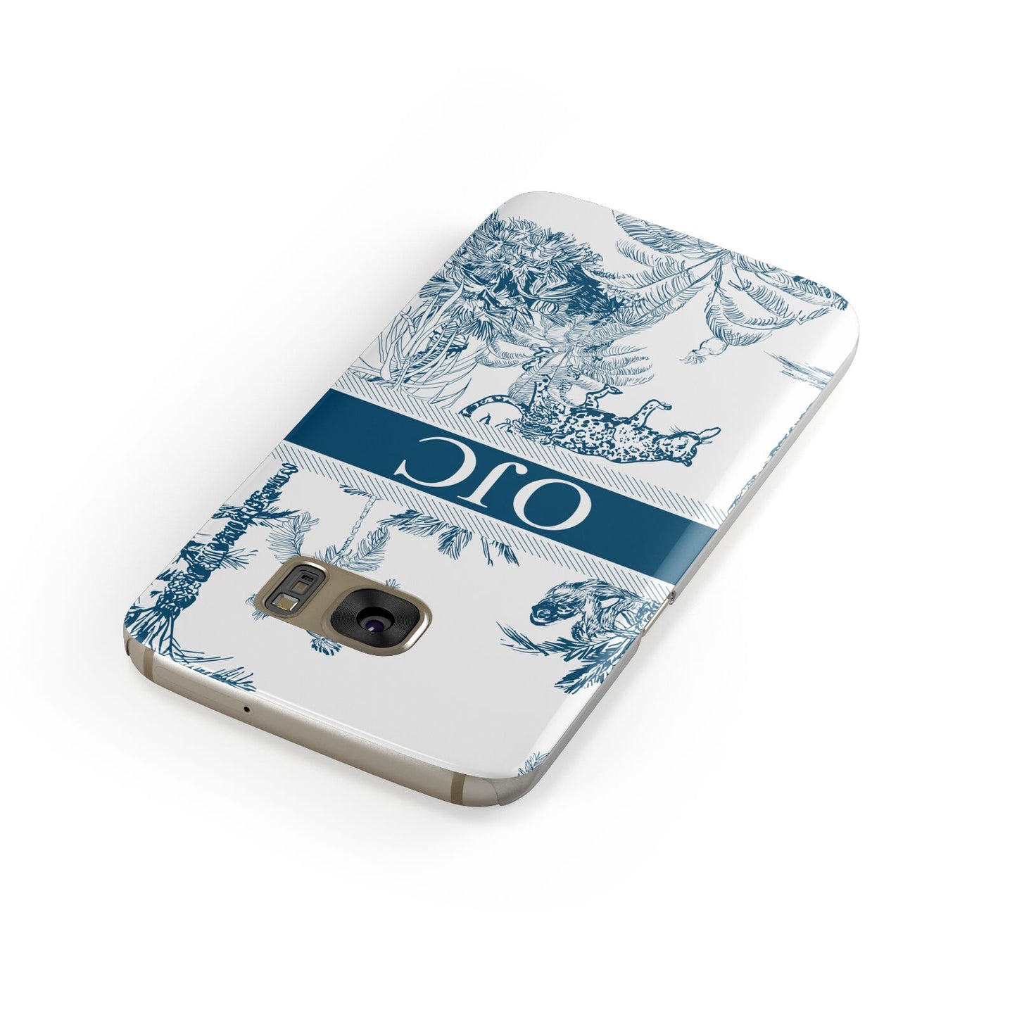 Personalised Tropical Toile Samsung Galaxy Case Front Close Up