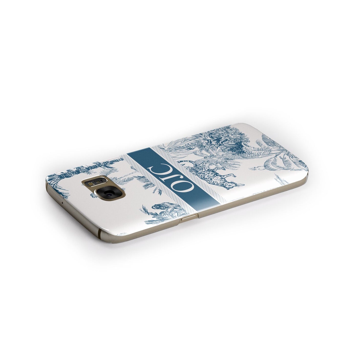 Personalised Tropical Toile Samsung Galaxy Case Side Close Up