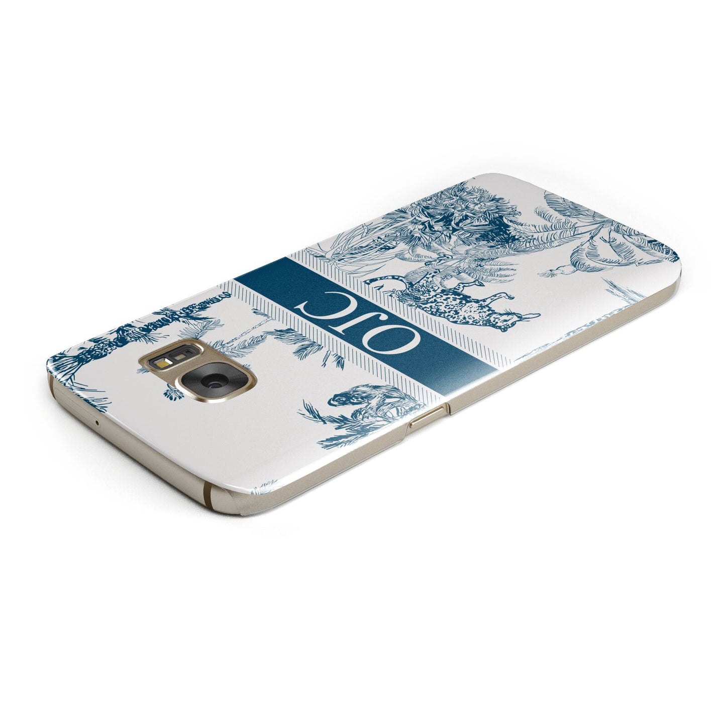 Personalised Tropical Toile Samsung Galaxy Case Top Cutout