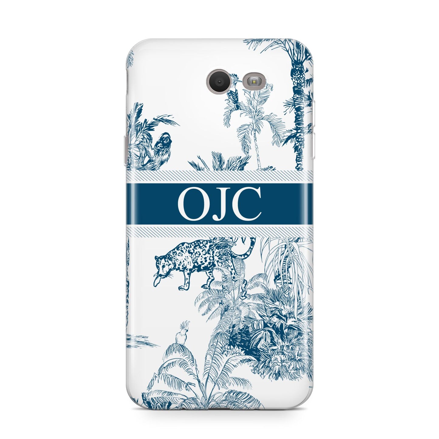 Personalised Tropical Toile Samsung Galaxy J7 2017 Case