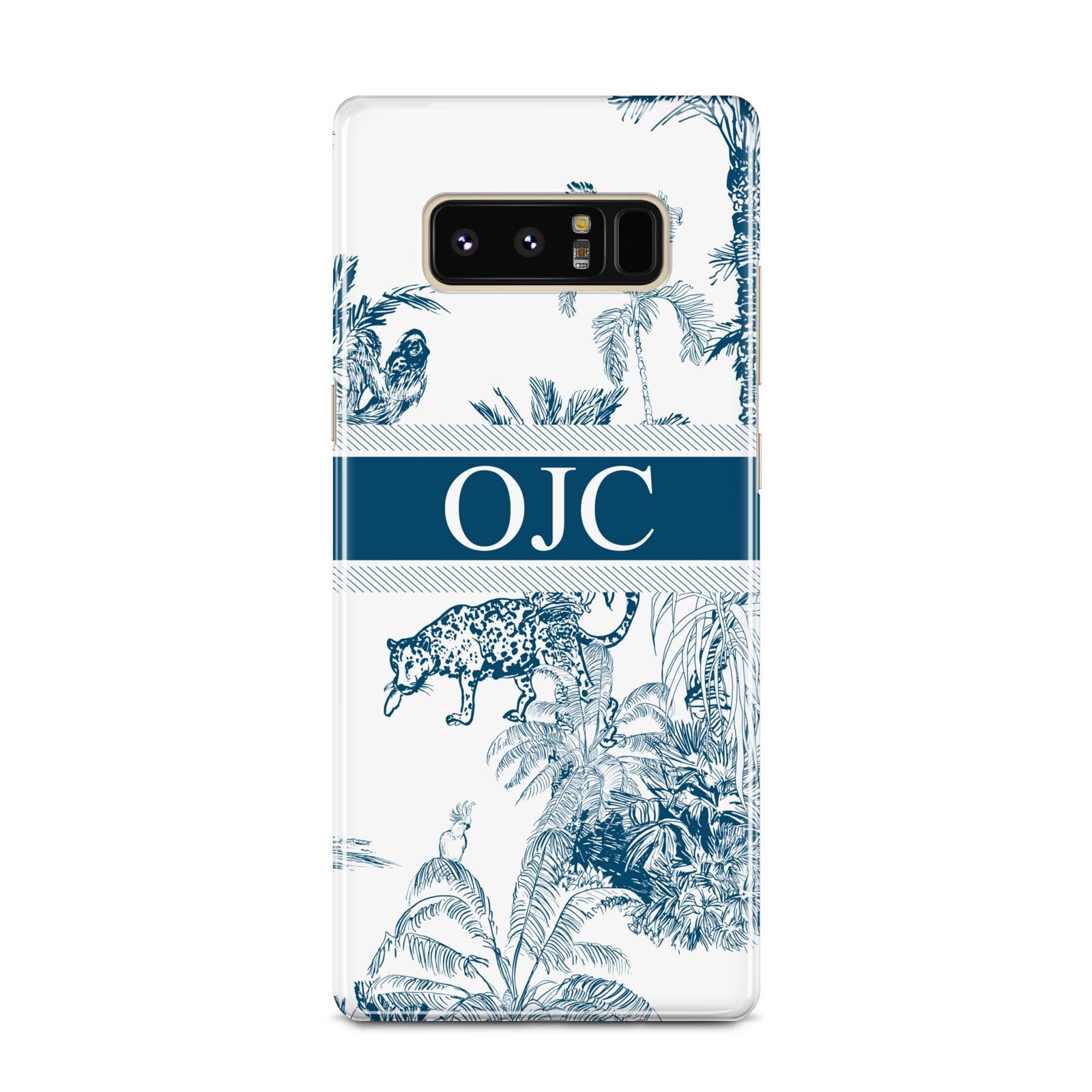 Personalised Tropical Toile Samsung Galaxy Note 8 Case