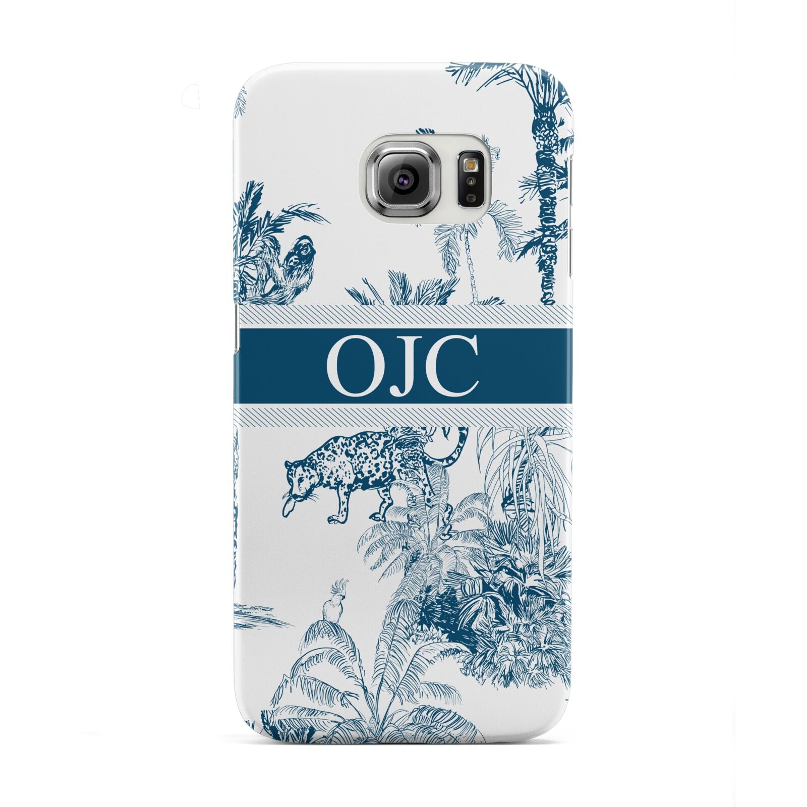 Personalised Tropical Toile Samsung Galaxy S6 Edge Case